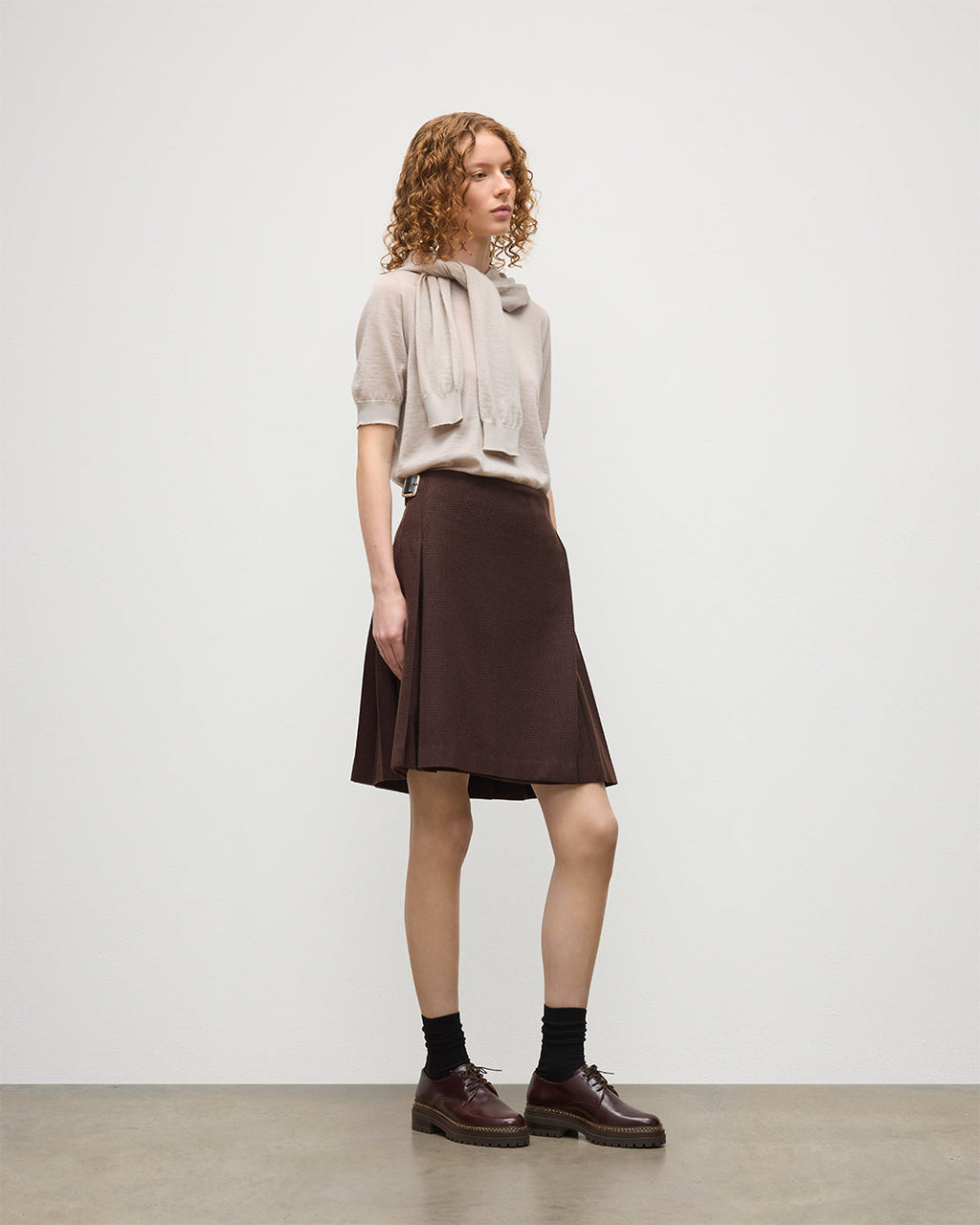 Johnstons of Elgin - Le Kilt | Johnstons of Elgin Brown Kilt