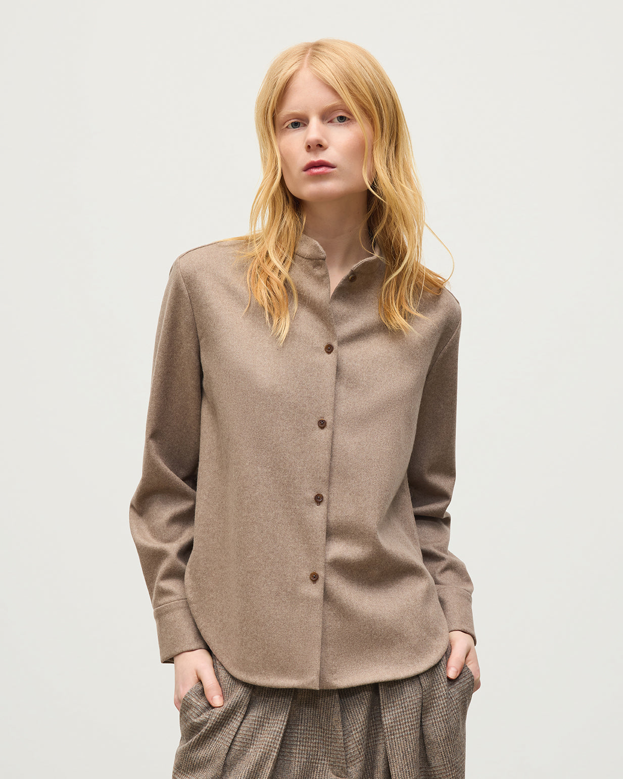 Johnstons of Elgin - Etain Natural Shirt