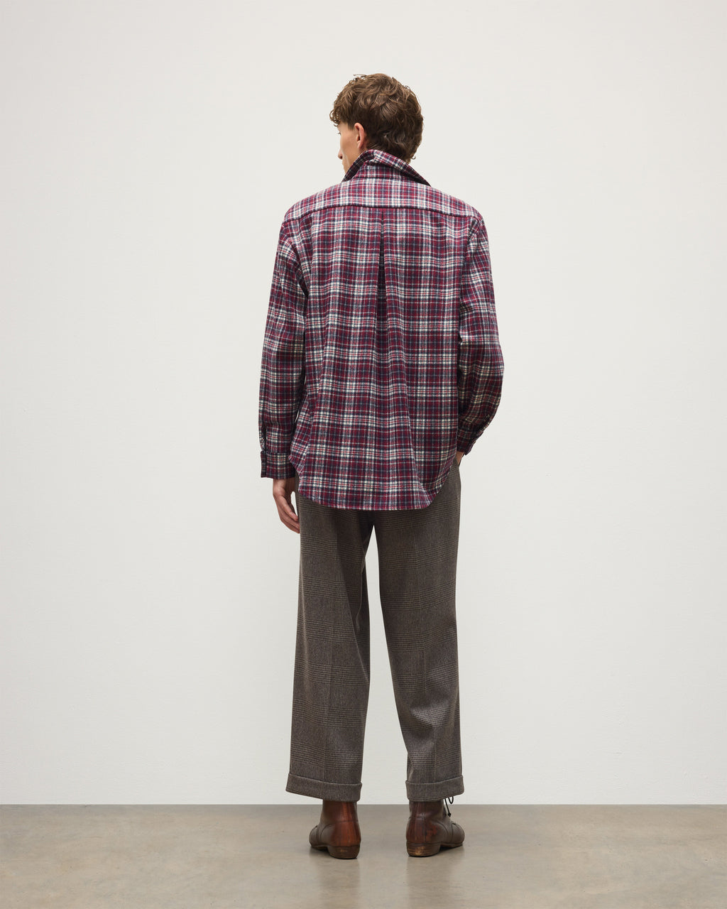 Johnstons of Elgin - Capercaillie Red Plaid Overshirt