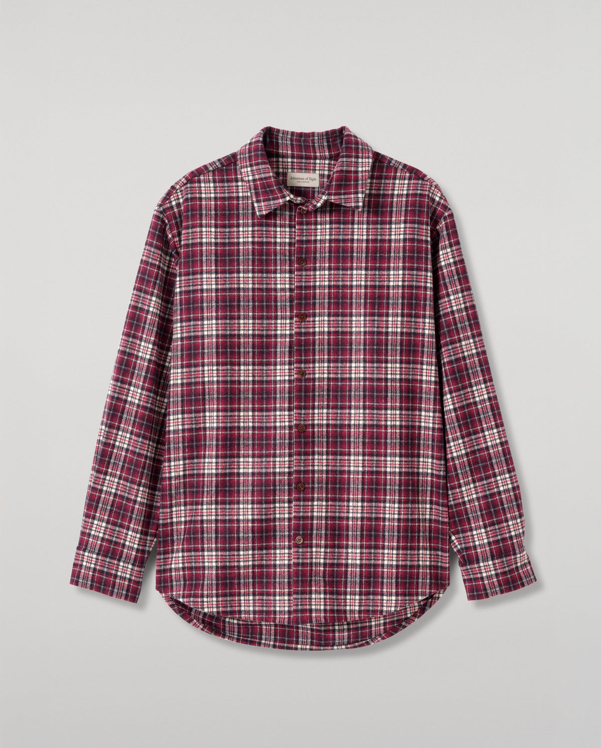 Johnstons of Elgin - Capercaillie Red Plaid Overshirt