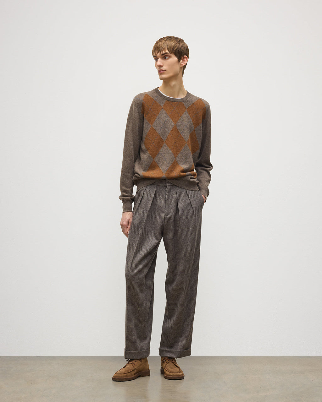 Johnstons of Elgin - Traquair Glen Urquhart Check Trousers