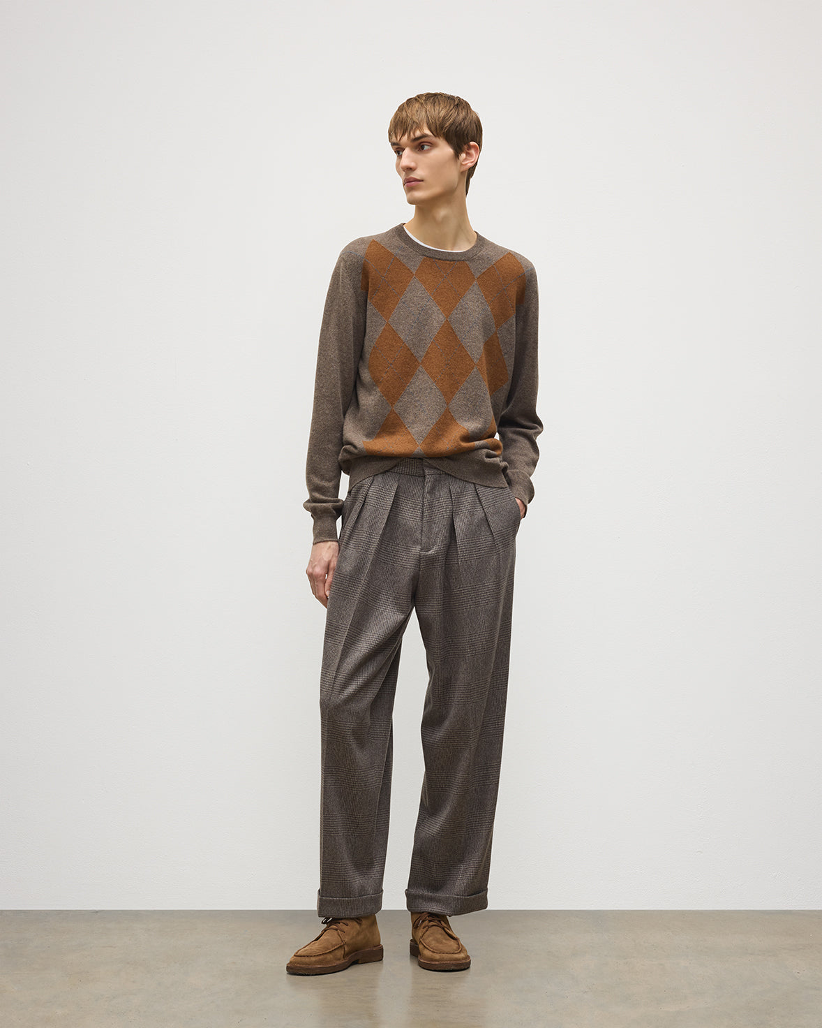 Johnstons of Elgin - Traquair Glen Urquhart Check Trousers