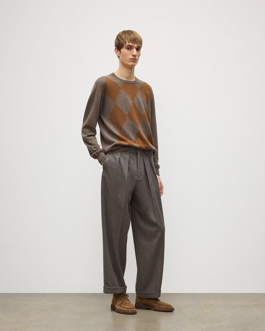 Johnstons of Elgin - Traquair Glen Urquhart Check Trousers