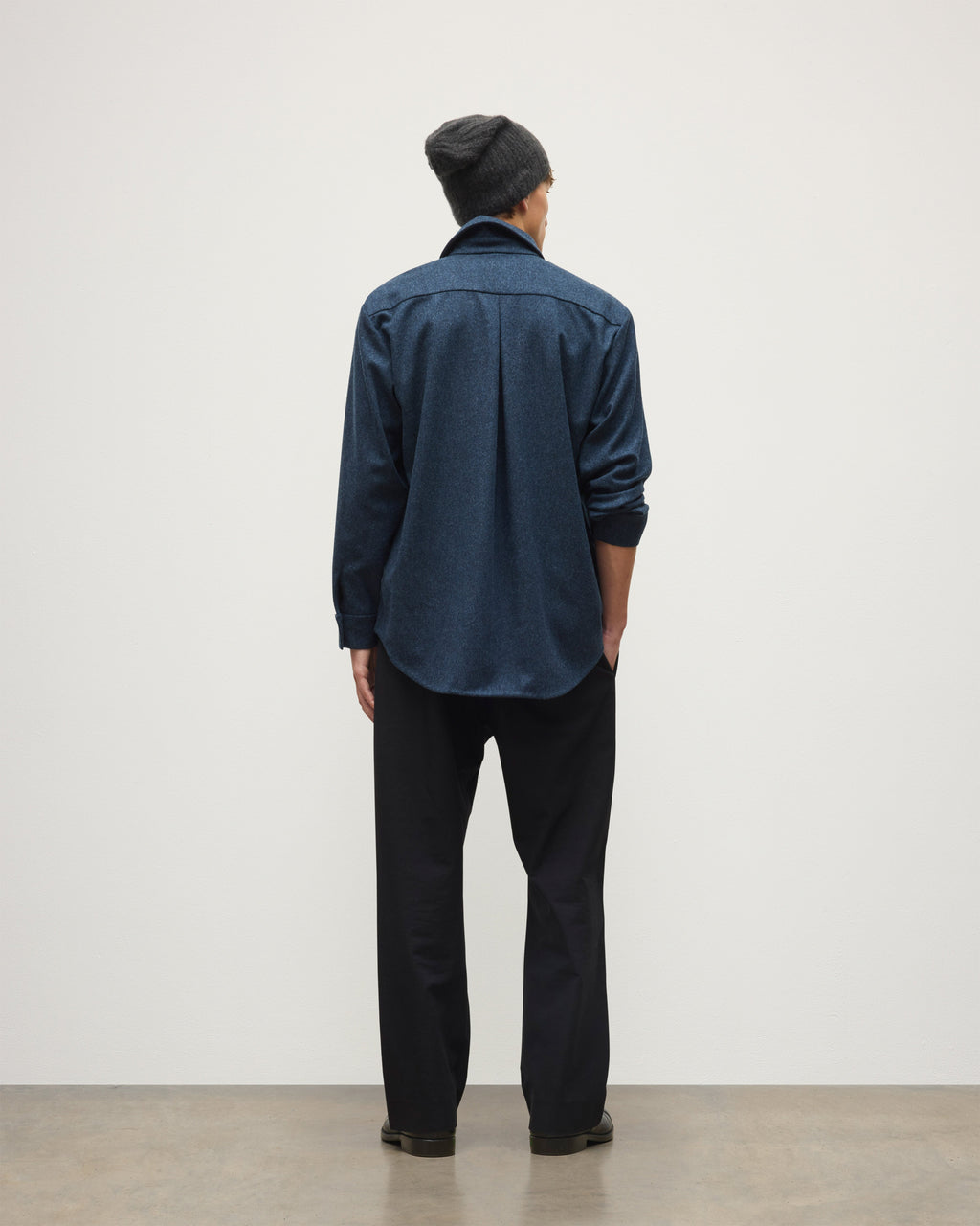 Johnstons of Elgin - Corrie Indigo Twill Overshirt