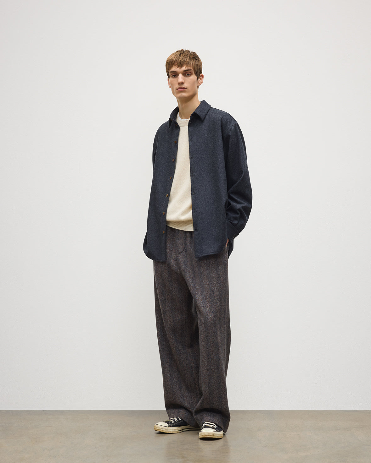 Johnstons of Elgin - Corrie Leman & Abisso Twill Overshirt