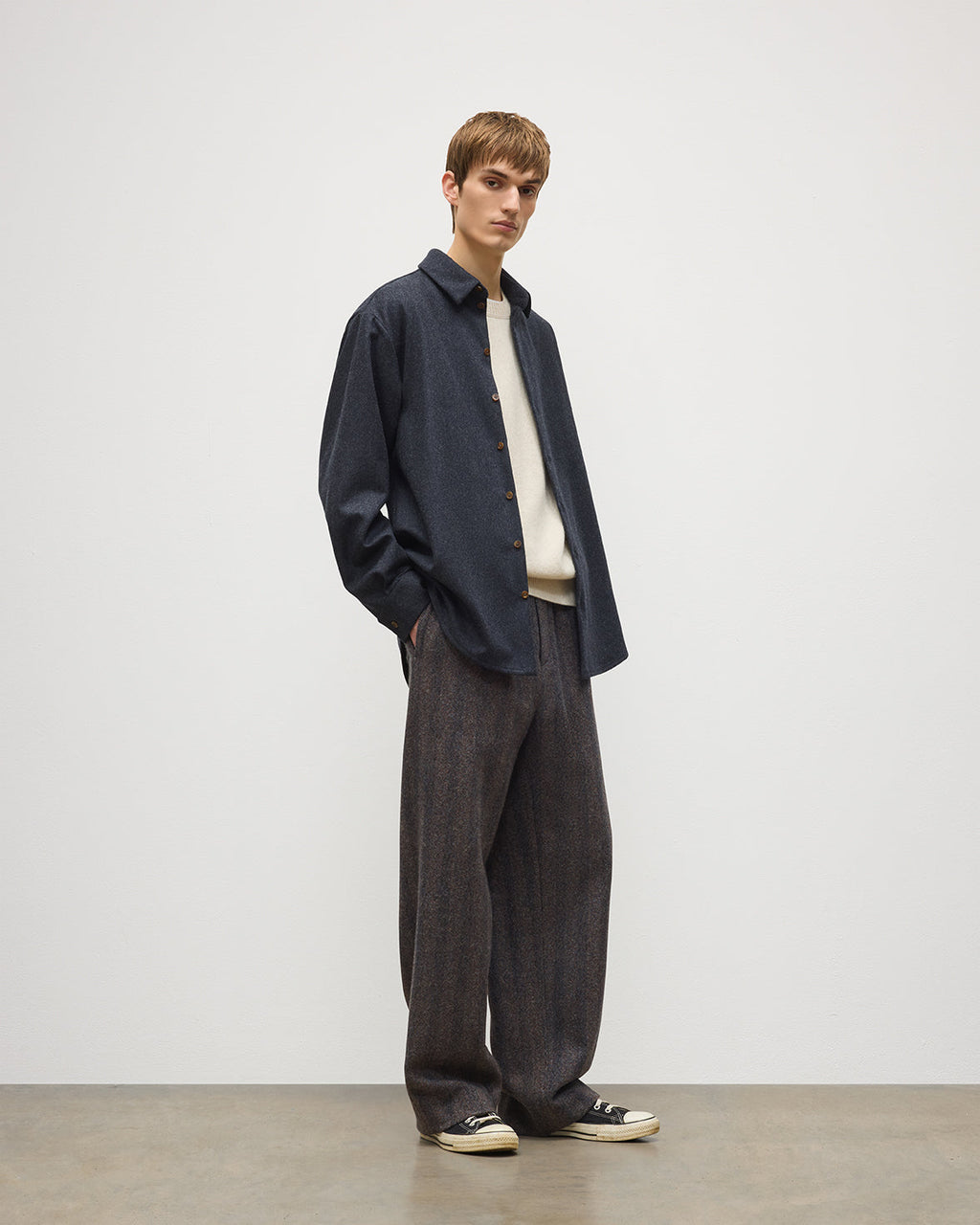 Johnstons of Elgin - Corrie Leman & Abisso Twill Overshirt