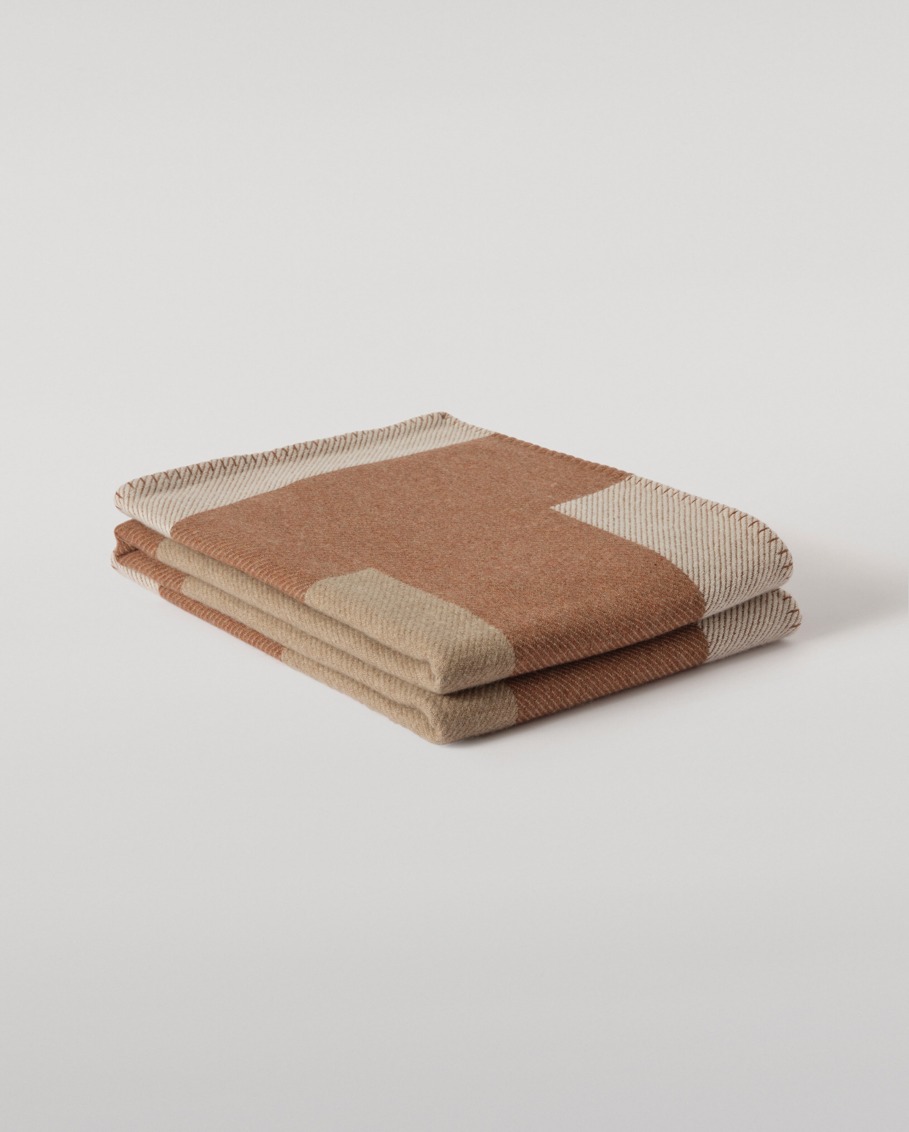 Johnstons of Elgin - Brown Geometric Throw