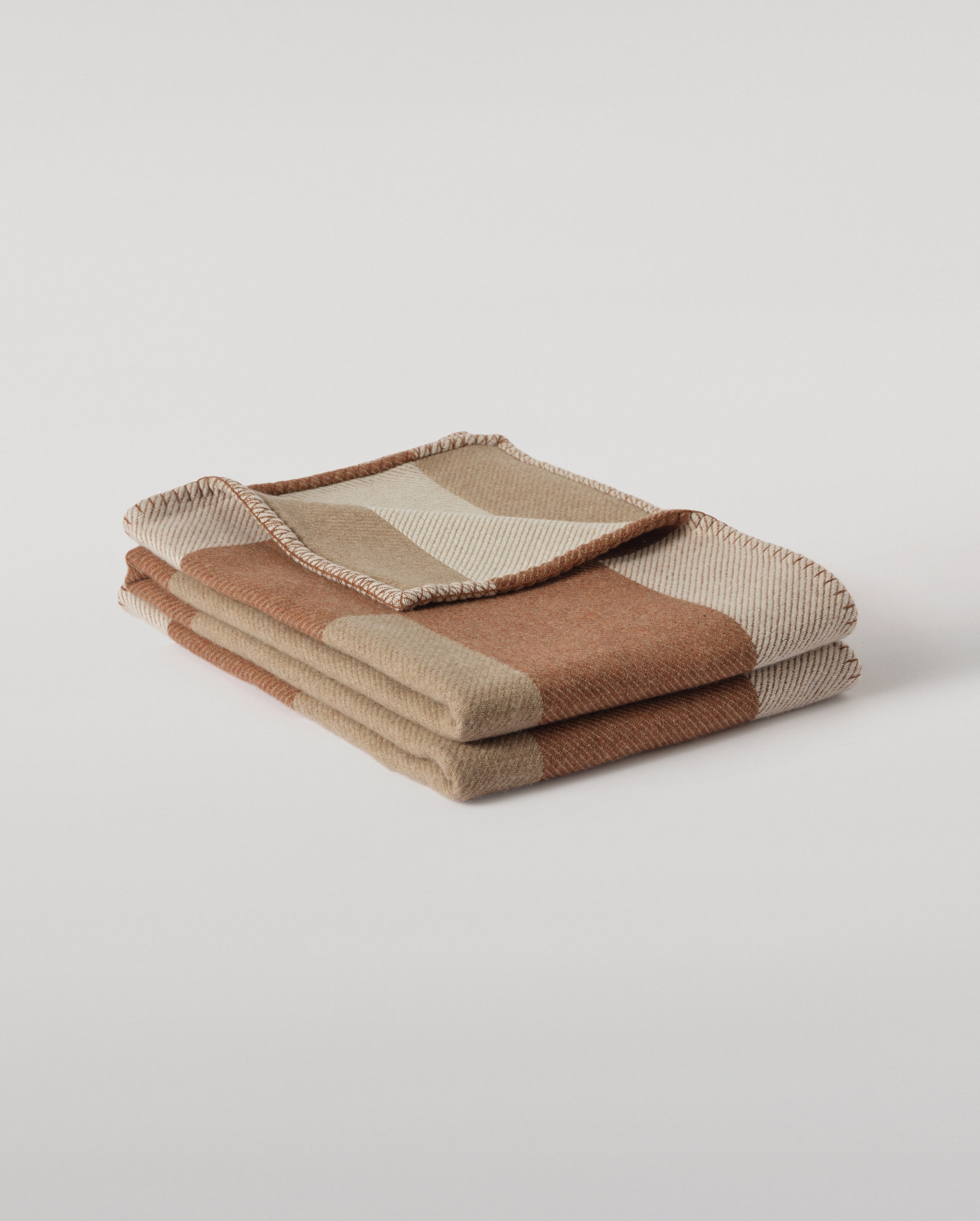 Johnstons of Elgin - Brown Geometric Throw