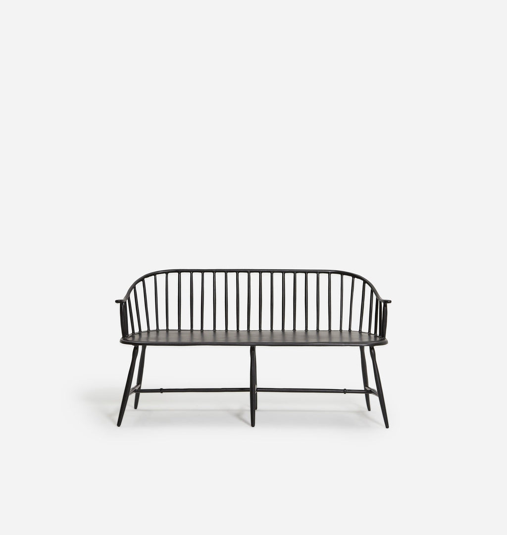 Amber Interiors - Dakota Low Back Outdoor Bench