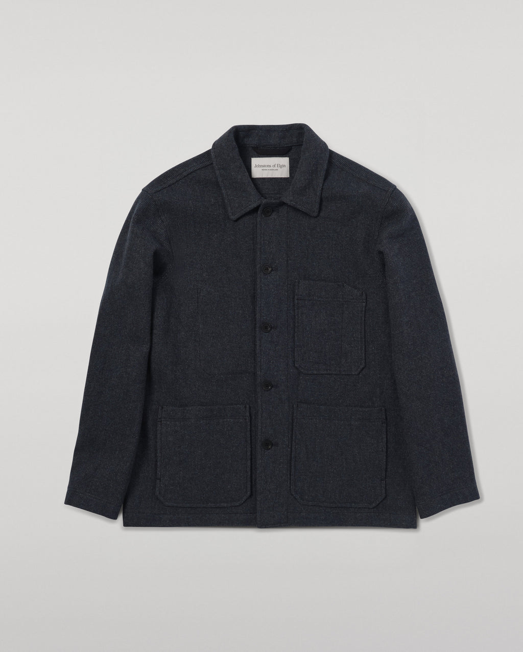 Johnstons of Elgin - The Weavers Jacket | Navy Hairline