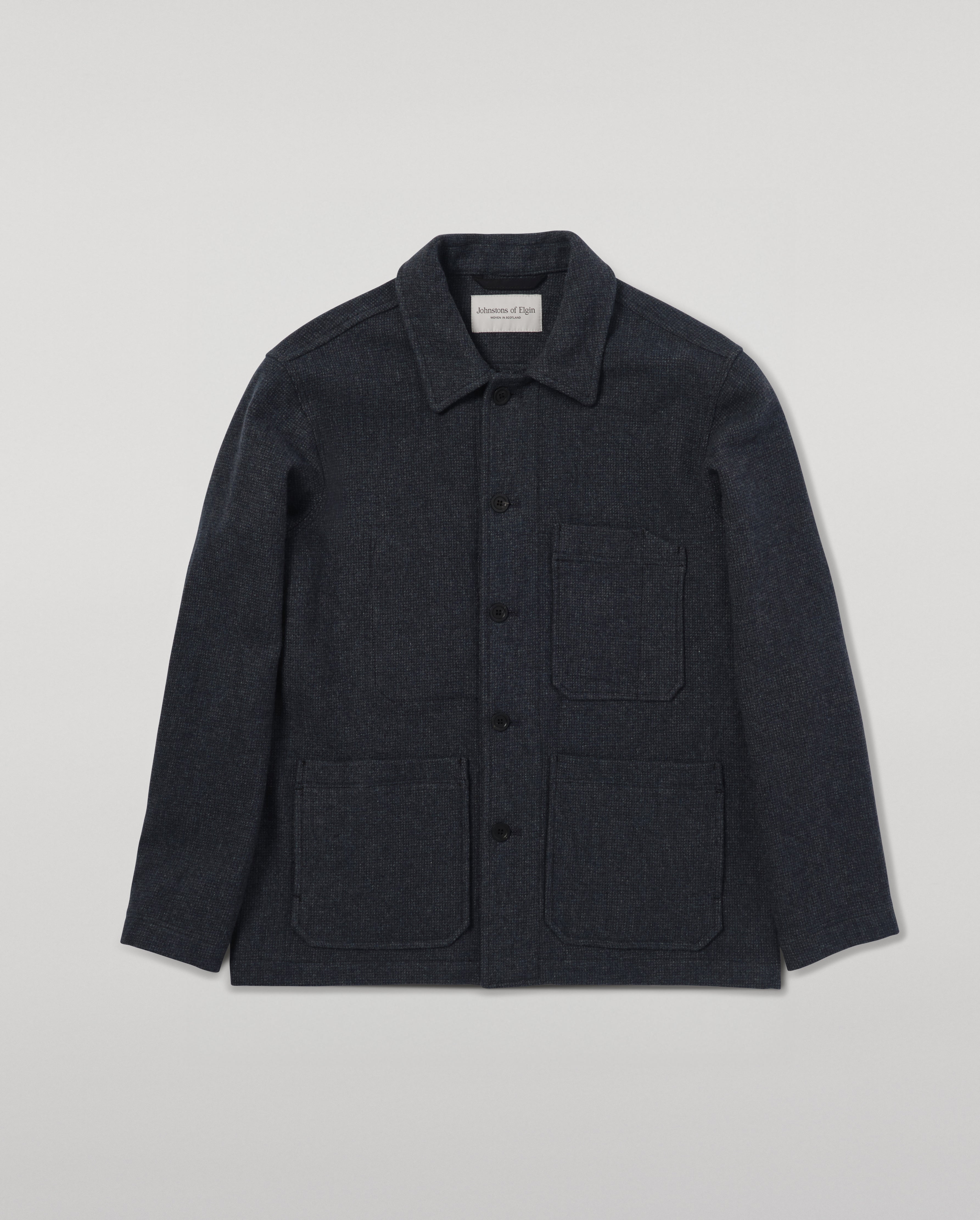 Johnstons of Elgin - The Weavers Jacket | Navy Hairline
