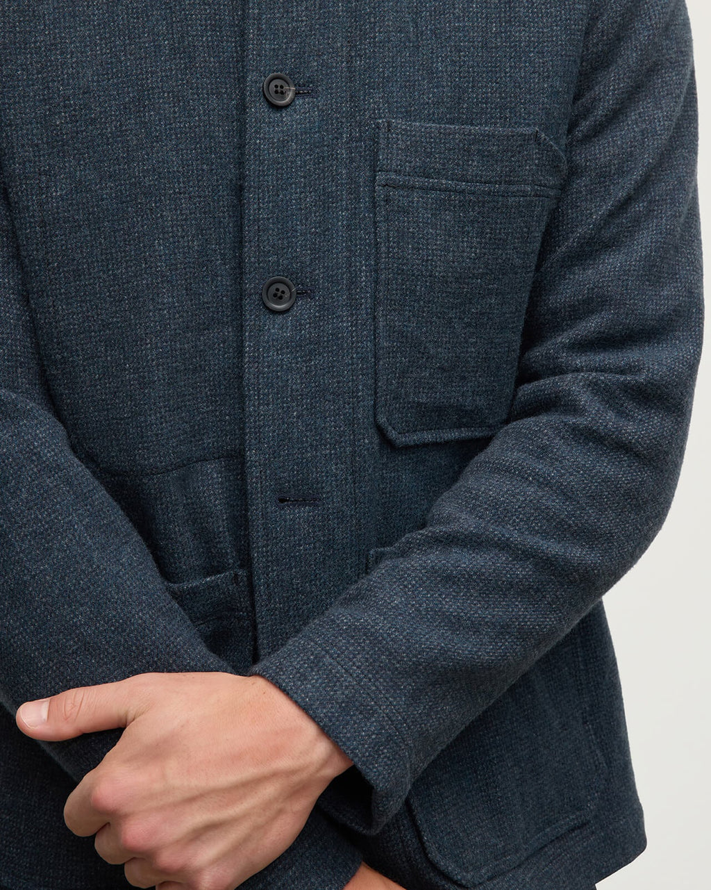 Johnstons of Elgin - The Weavers Jacket | Navy Hairline
