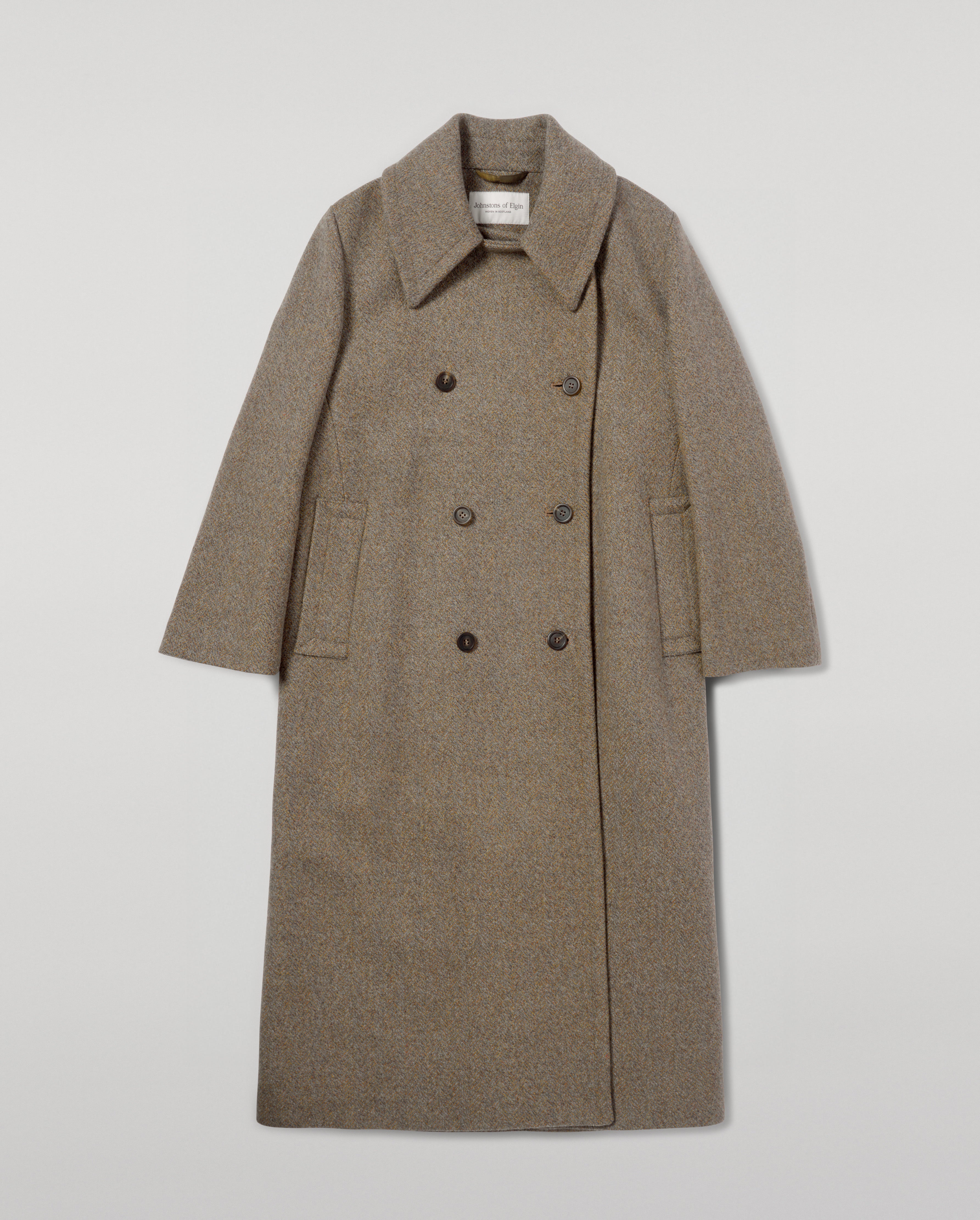 Johnstons of Elgin - The Great Coat in Brown