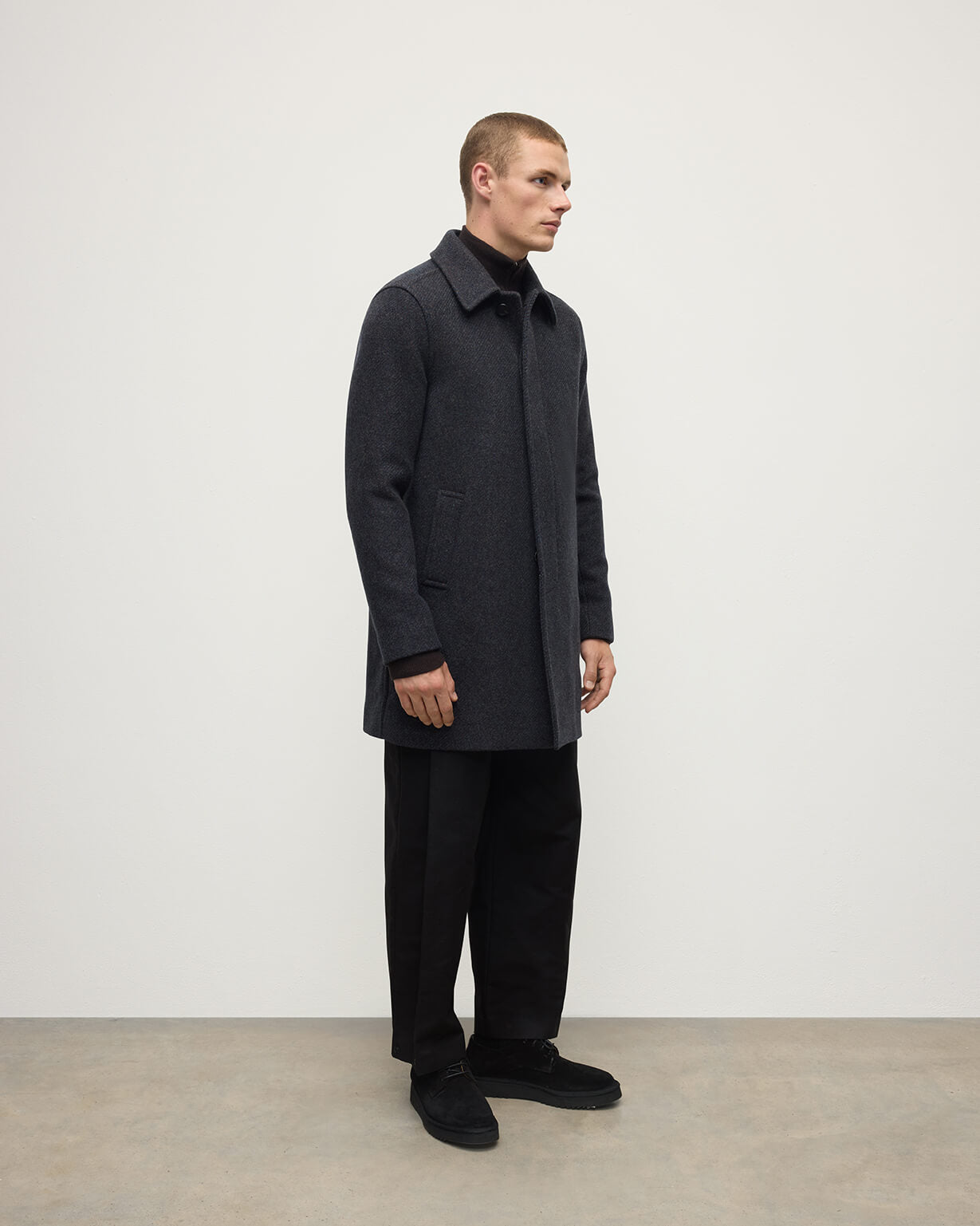 Johnstons of Elgin - Wool Grey Car Coat