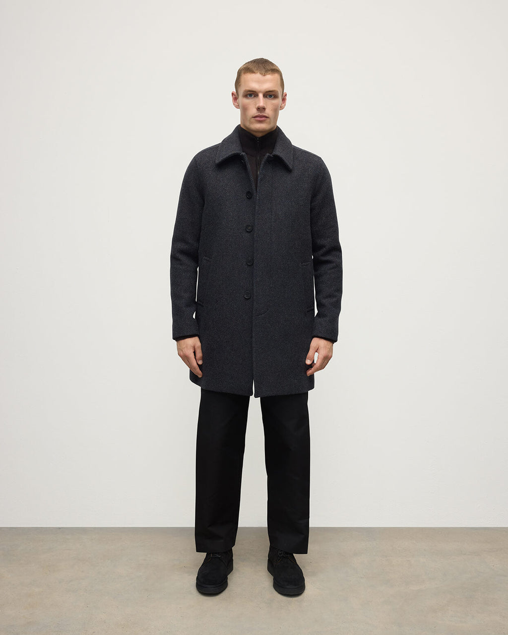 Johnstons of Elgin - Wool Grey Car Coat