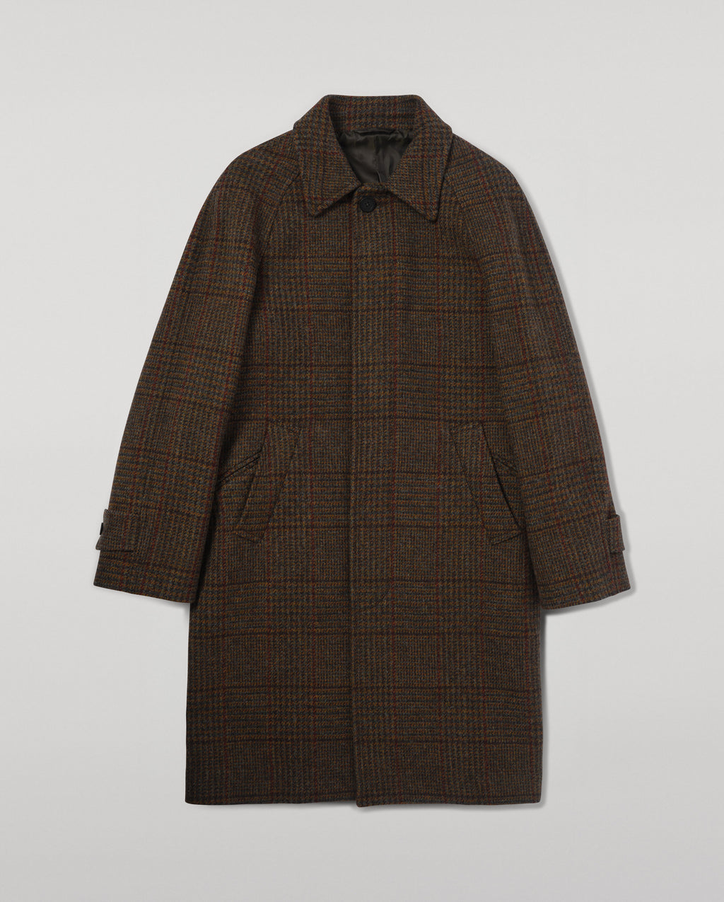 Johnstons of Elgin - 'The Balmacaan' Coat | Moorland Glen Urquhart Check