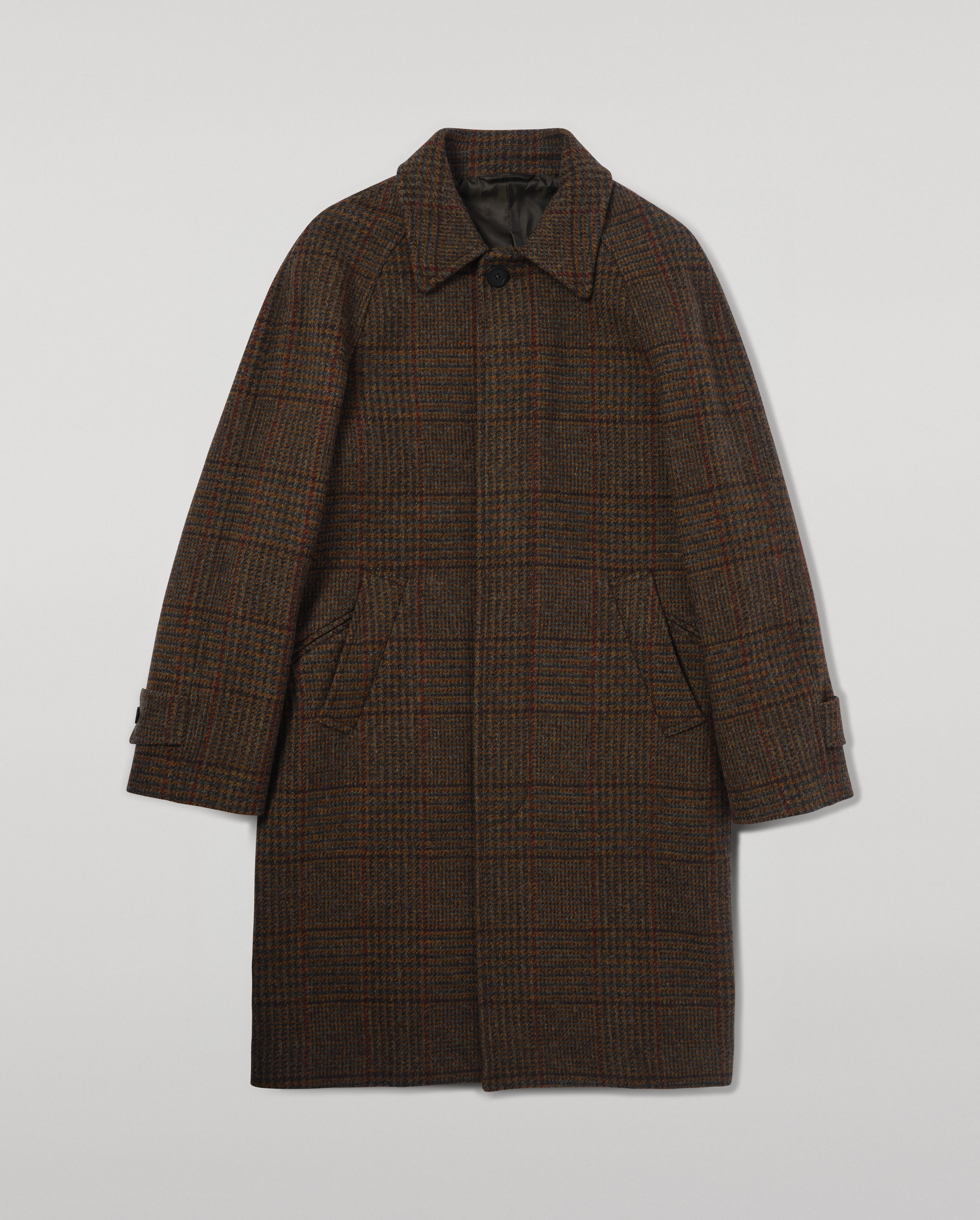 Johnstons of Elgin - 'The Balmacaan' Coat | Moorland Glen Urquhart Check