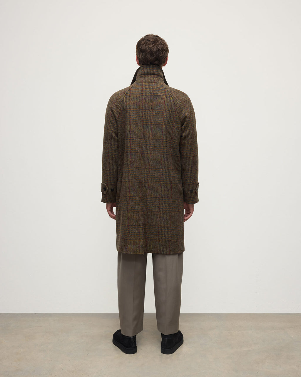 Johnstons of Elgin - 'The Balmacaan' Coat | Moorland Glen Urquhart Check