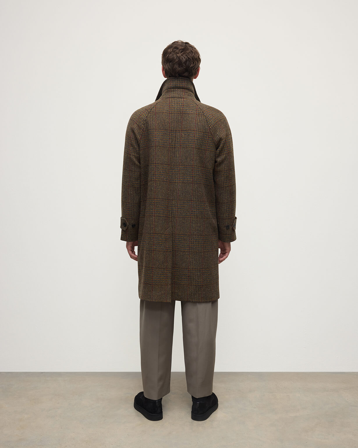 Johnstons of Elgin - 'The Balmacaan' Coat | Moorland Glen Urquhart Check