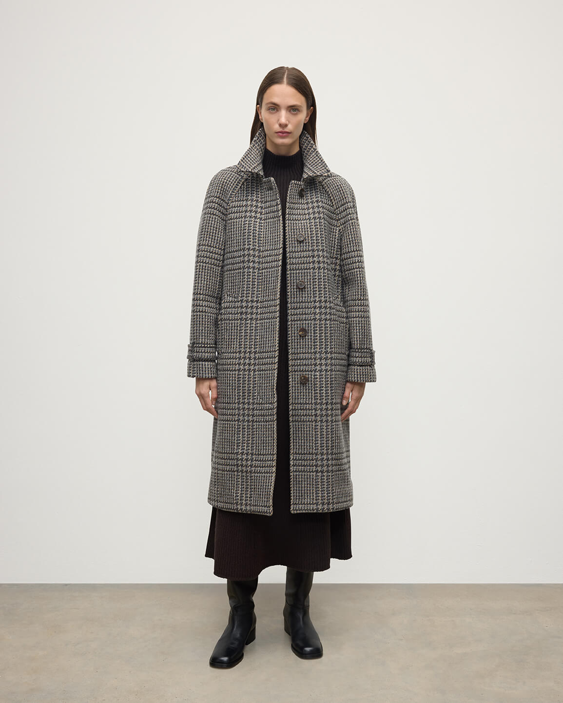 Johnstons of Elgin - Women's Balmacaan Coat | Peregrine Glen Urquhart