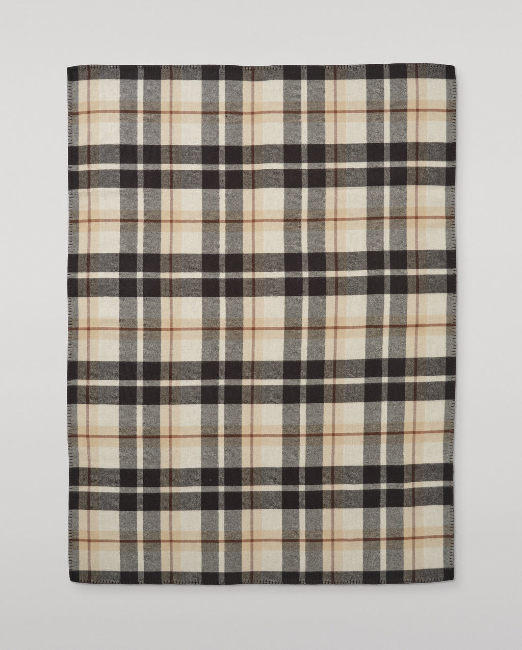 Johnstons of Elgin - Double Face Black & Blue Wool Throw