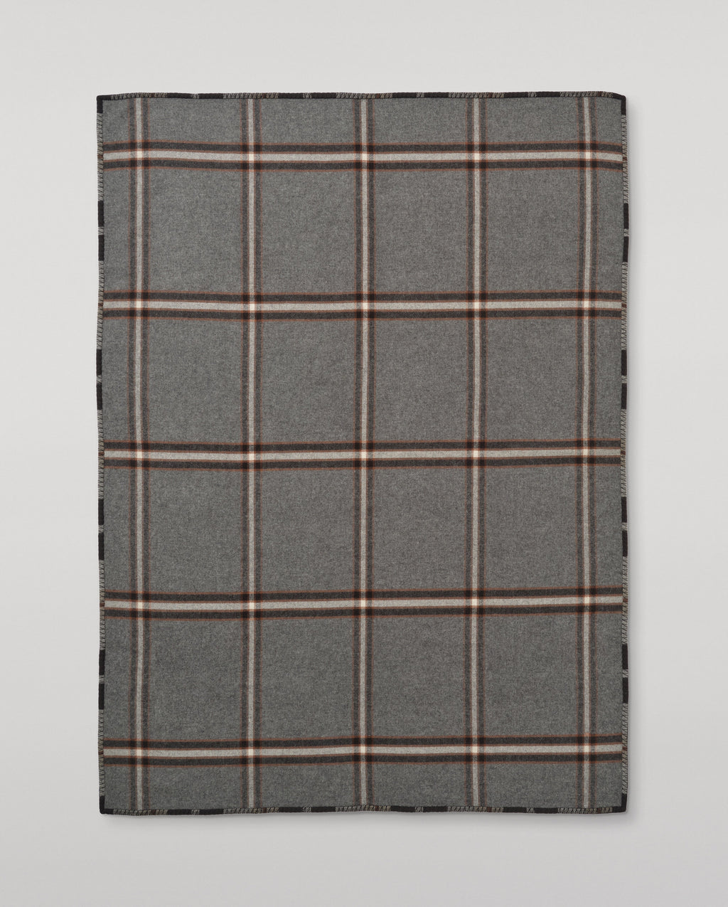Johnstons of Elgin - Double Face Black & Blue Wool Throw