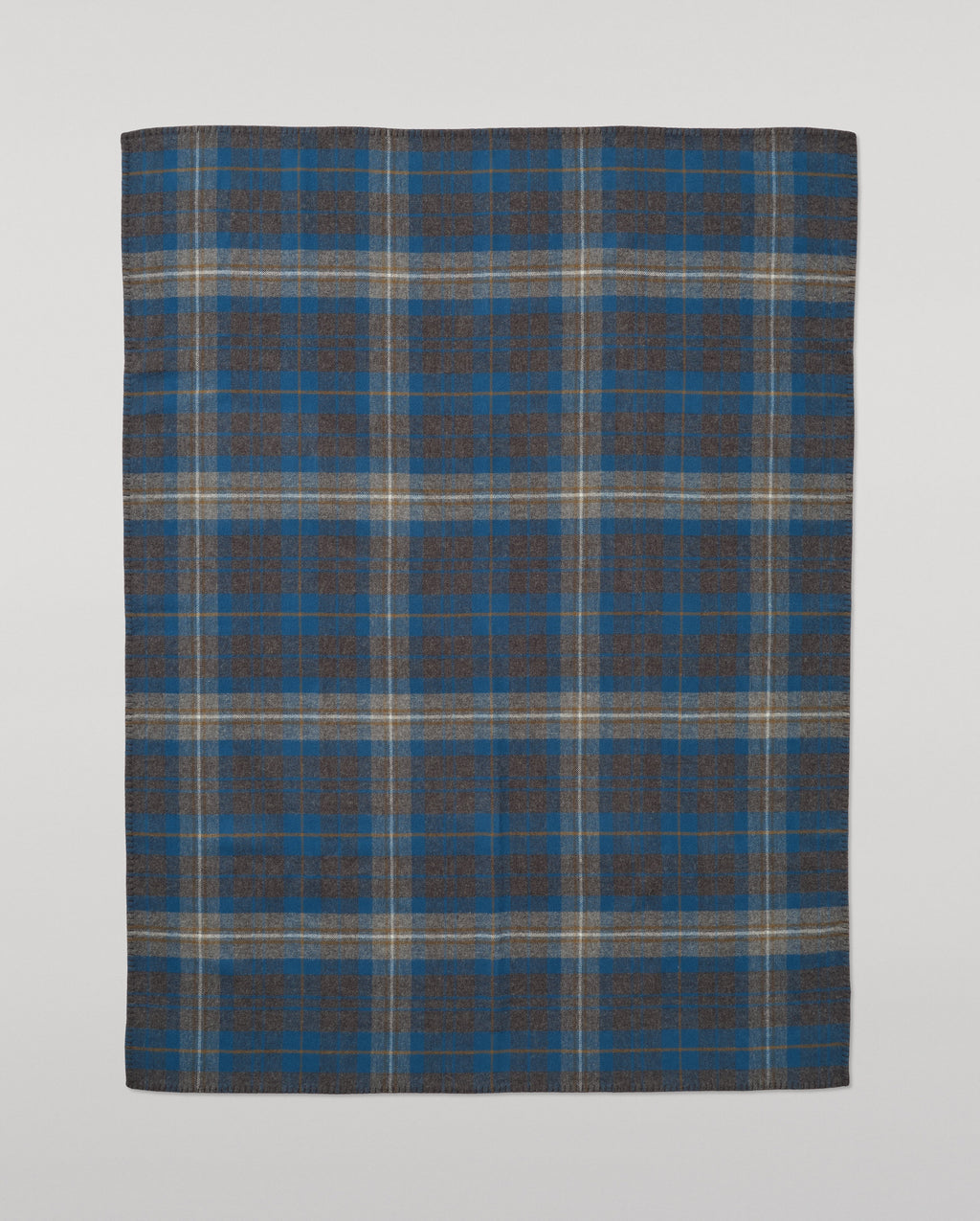 Johnstons of Elgin - Double Face Blue & Grey Wool Throw