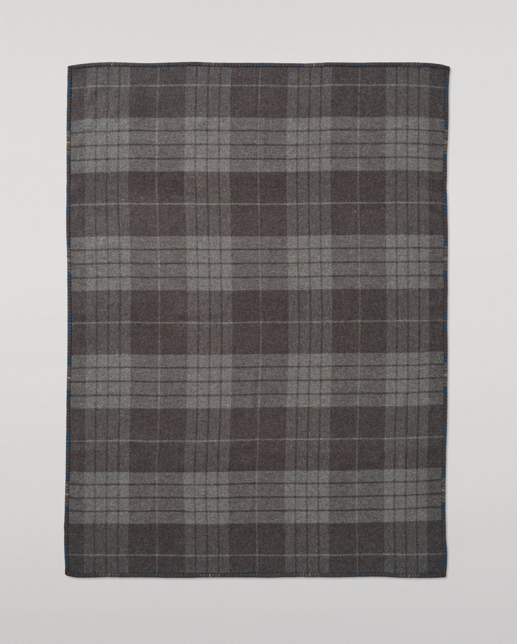 Johnstons of Elgin - Double Face Blue & Grey Wool Throw