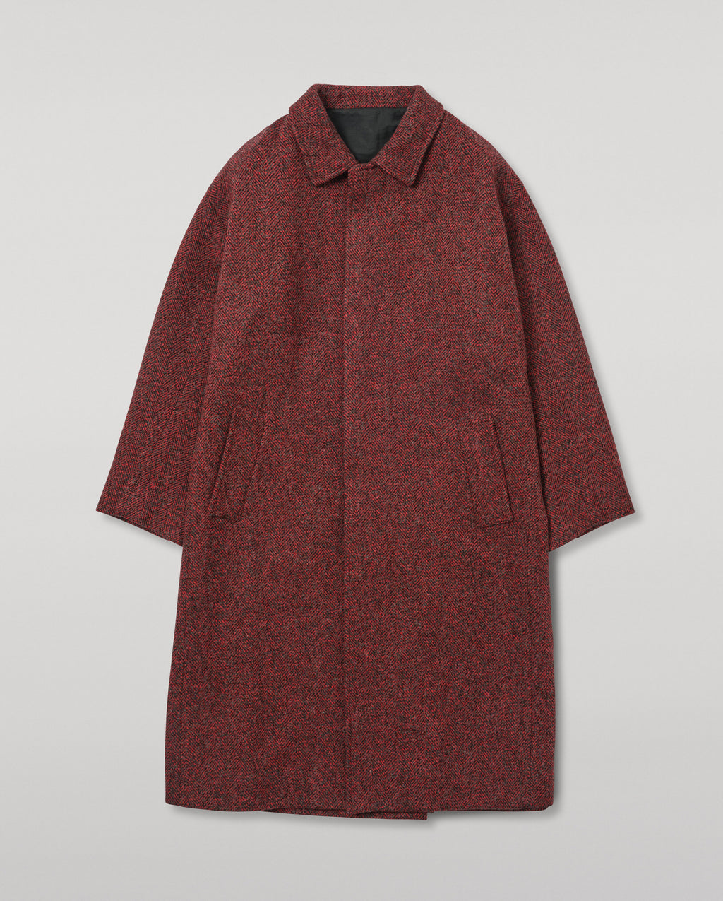 Johnstons of Elgin - Brodie Wool Car Coat | Red Herringbone