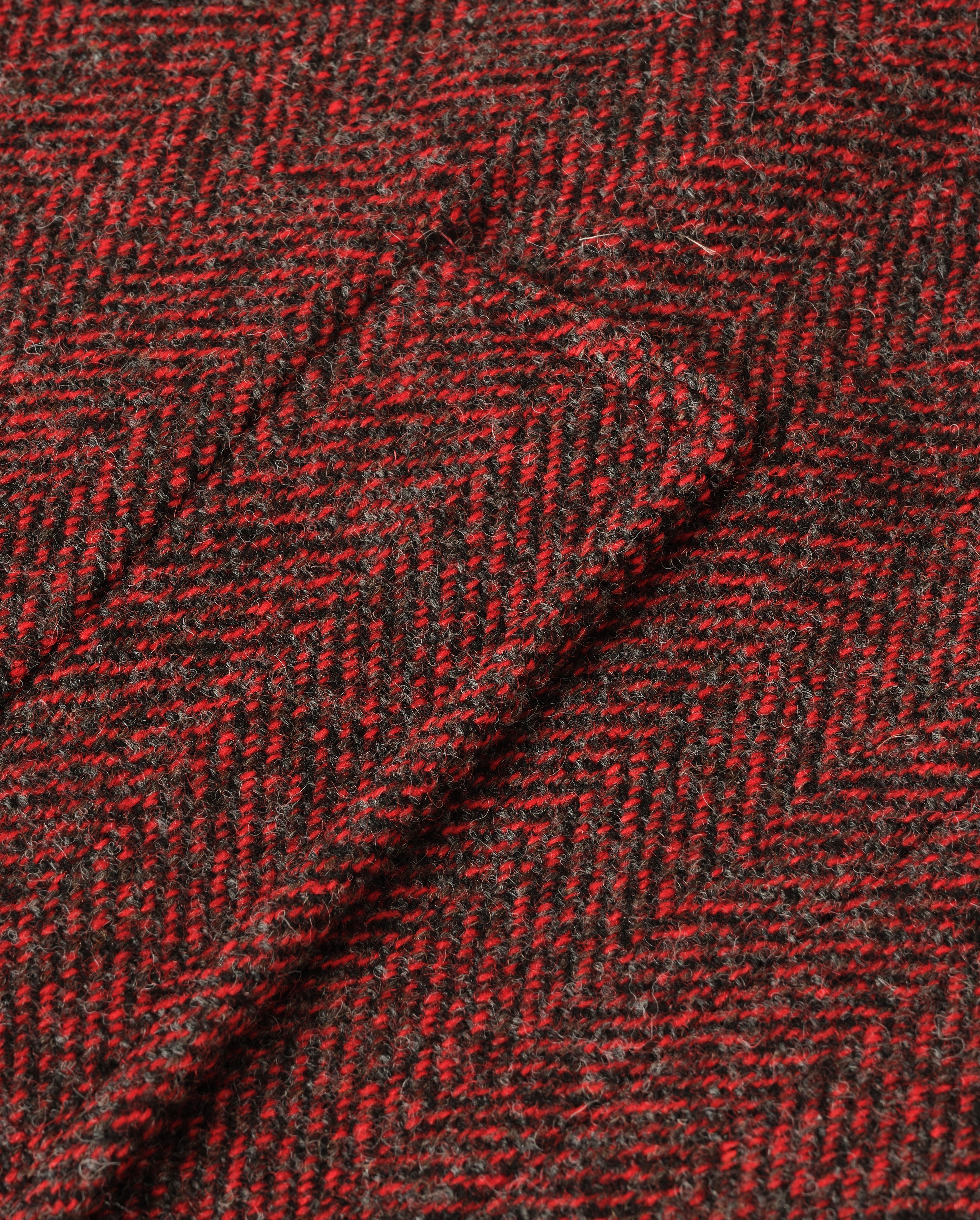 Johnstons of Elgin - Brodie Wool Car Coat | Red Herringbone