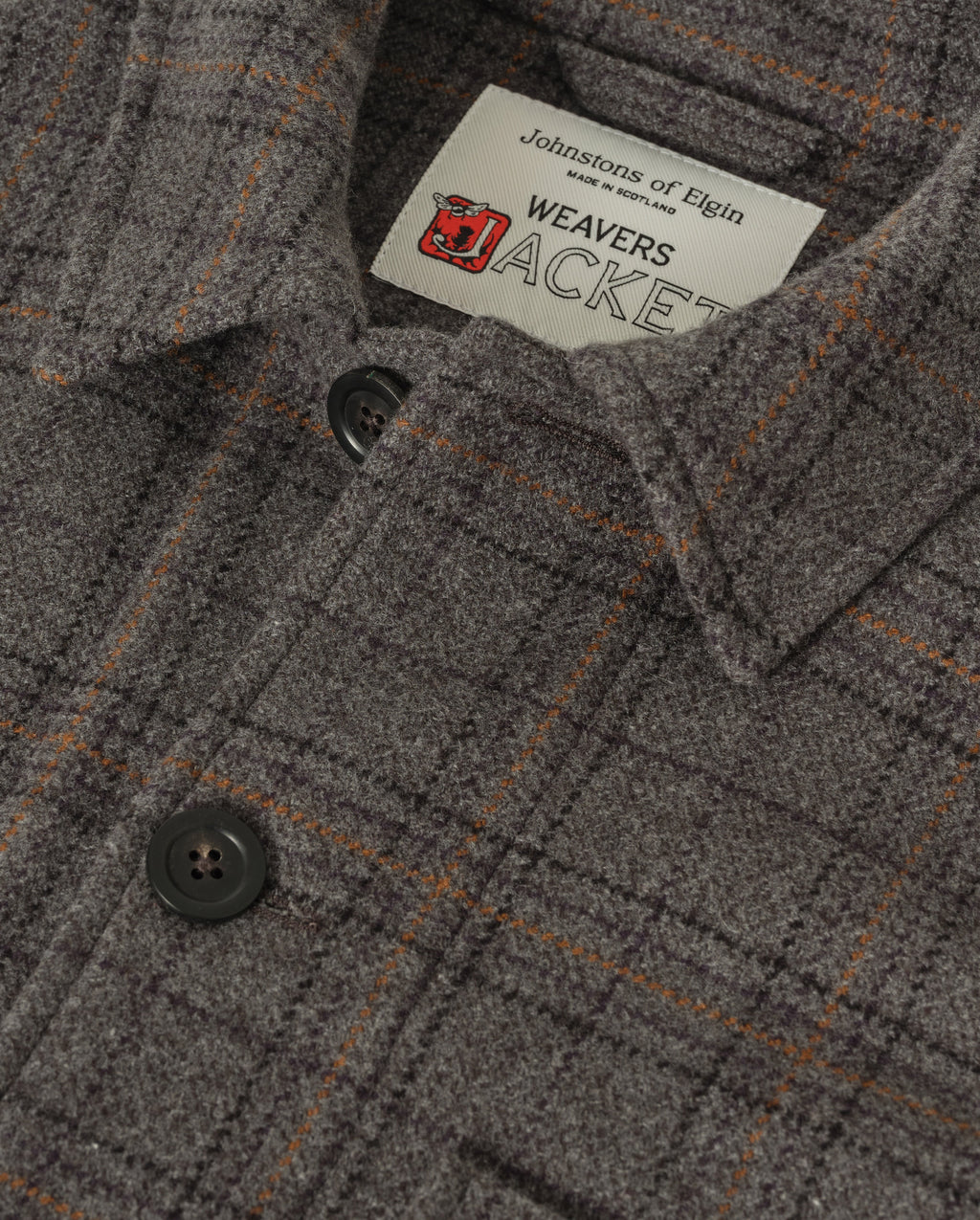 Johnstons of Elgin - The Weavers Jacket | Grey Tartan