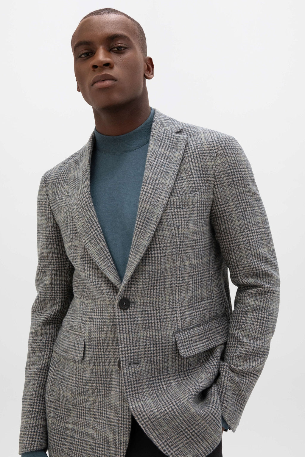Johnstons of Elgin - Grey Glen Check Tweed Jacket