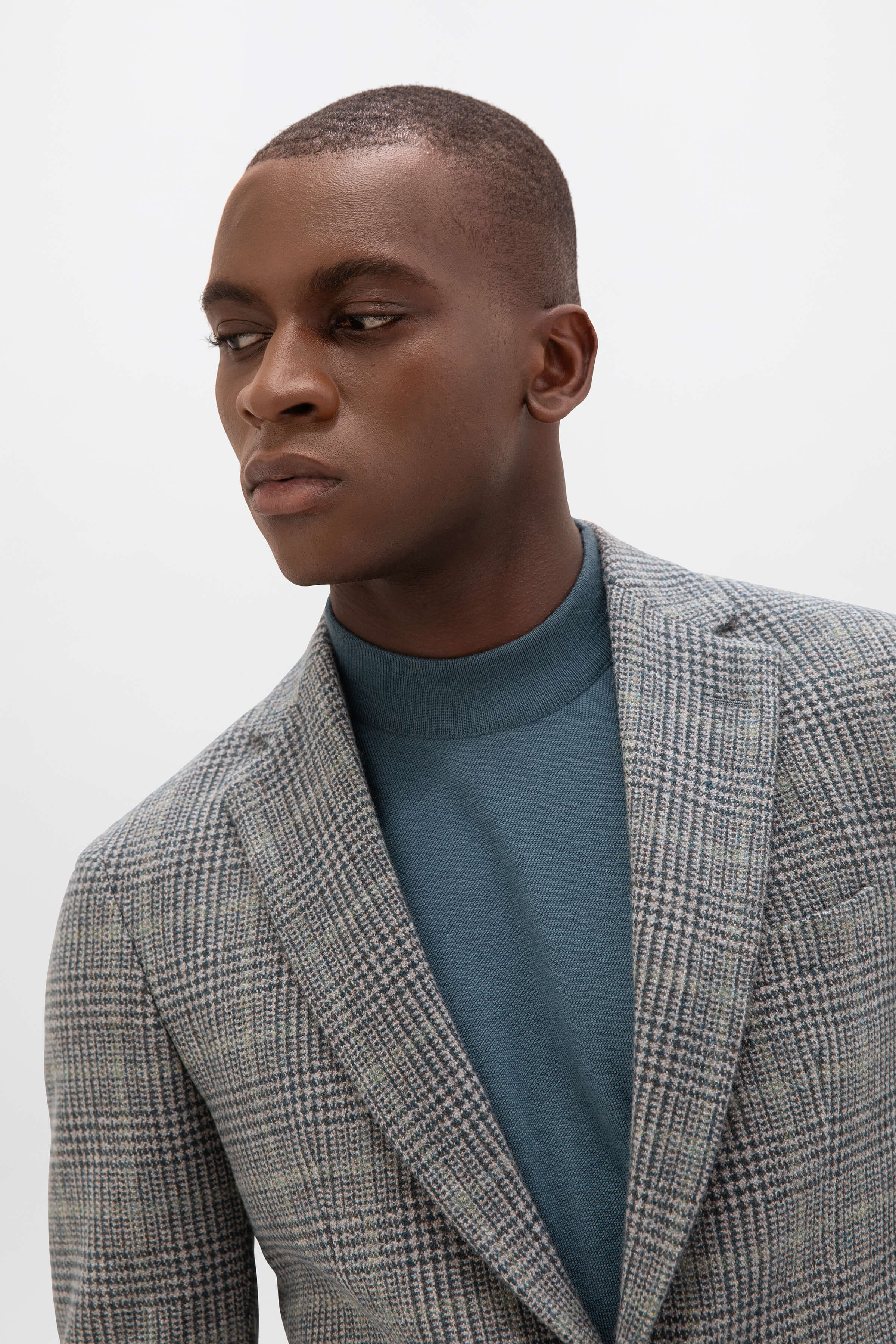 Johnstons of Elgin - Grey Glen Check Tweed Jacket