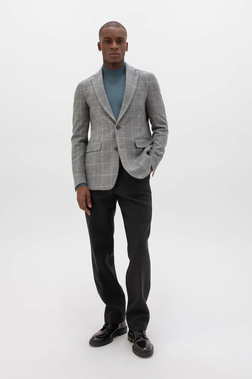 Johnstons of Elgin - Grey Glen Check Tweed Jacket