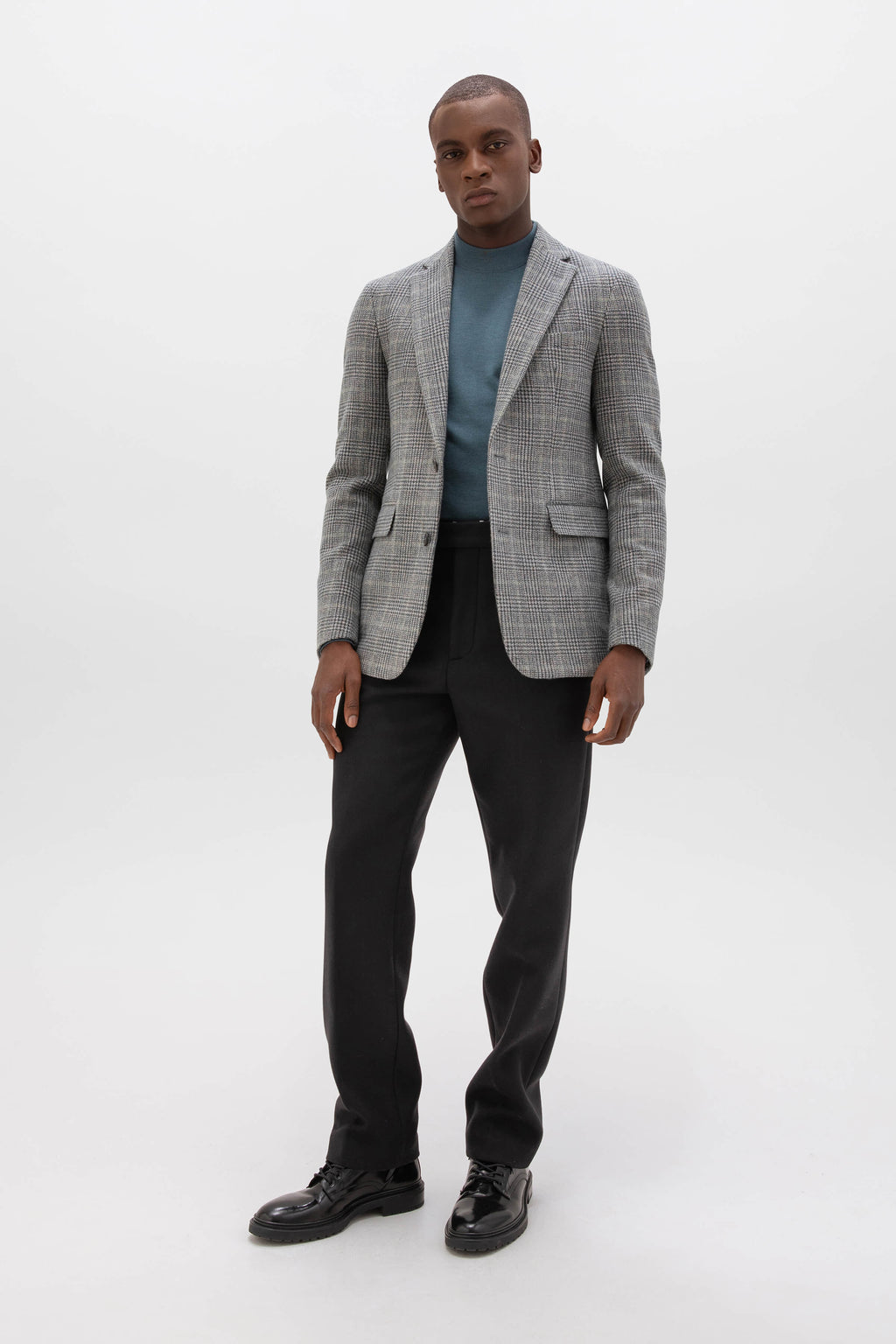 Johnstons of Elgin - Grey Glen Check Tweed Jacket