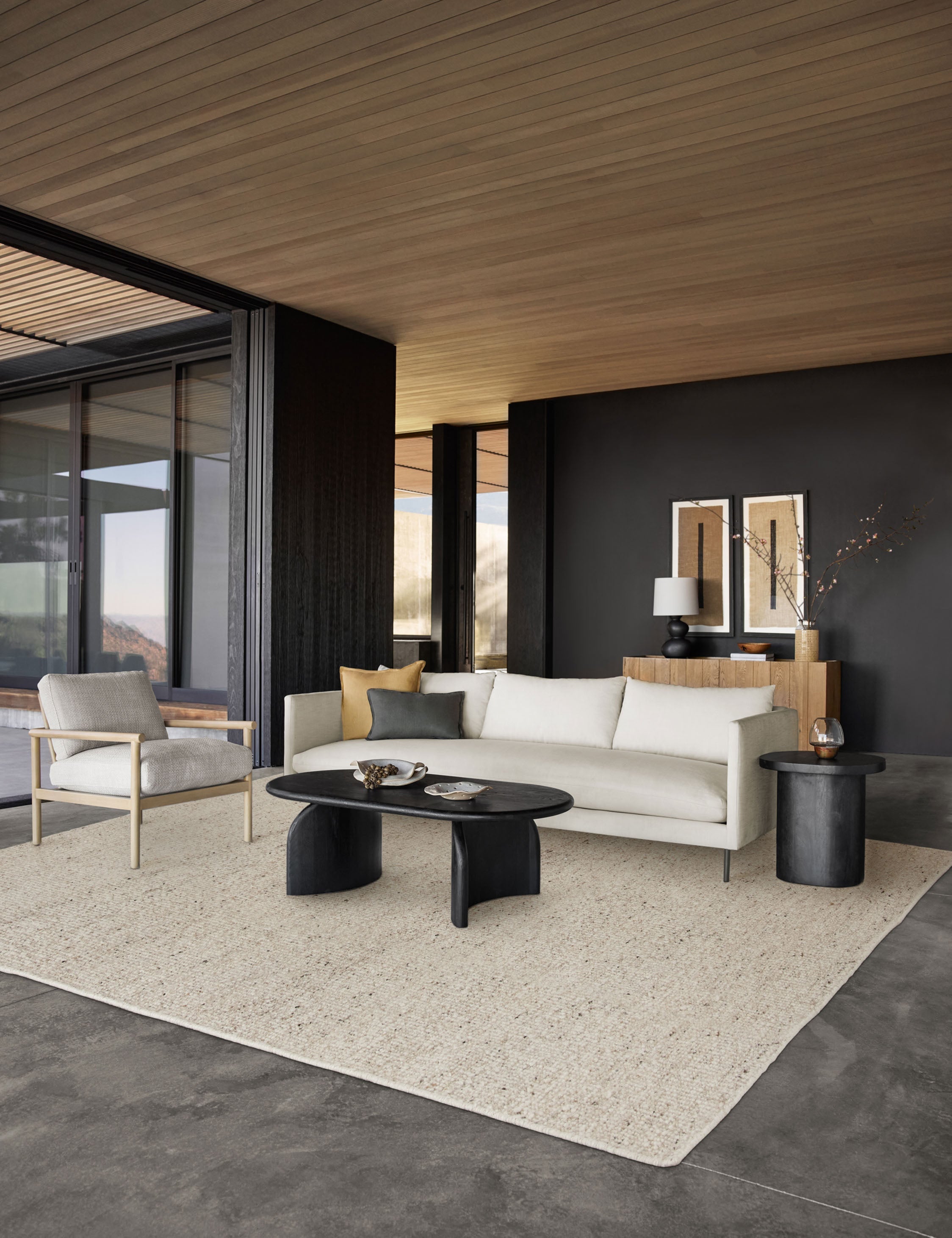 Lulu and Georgia - Taos Handwoven Wool Rug Swatch, Neutral