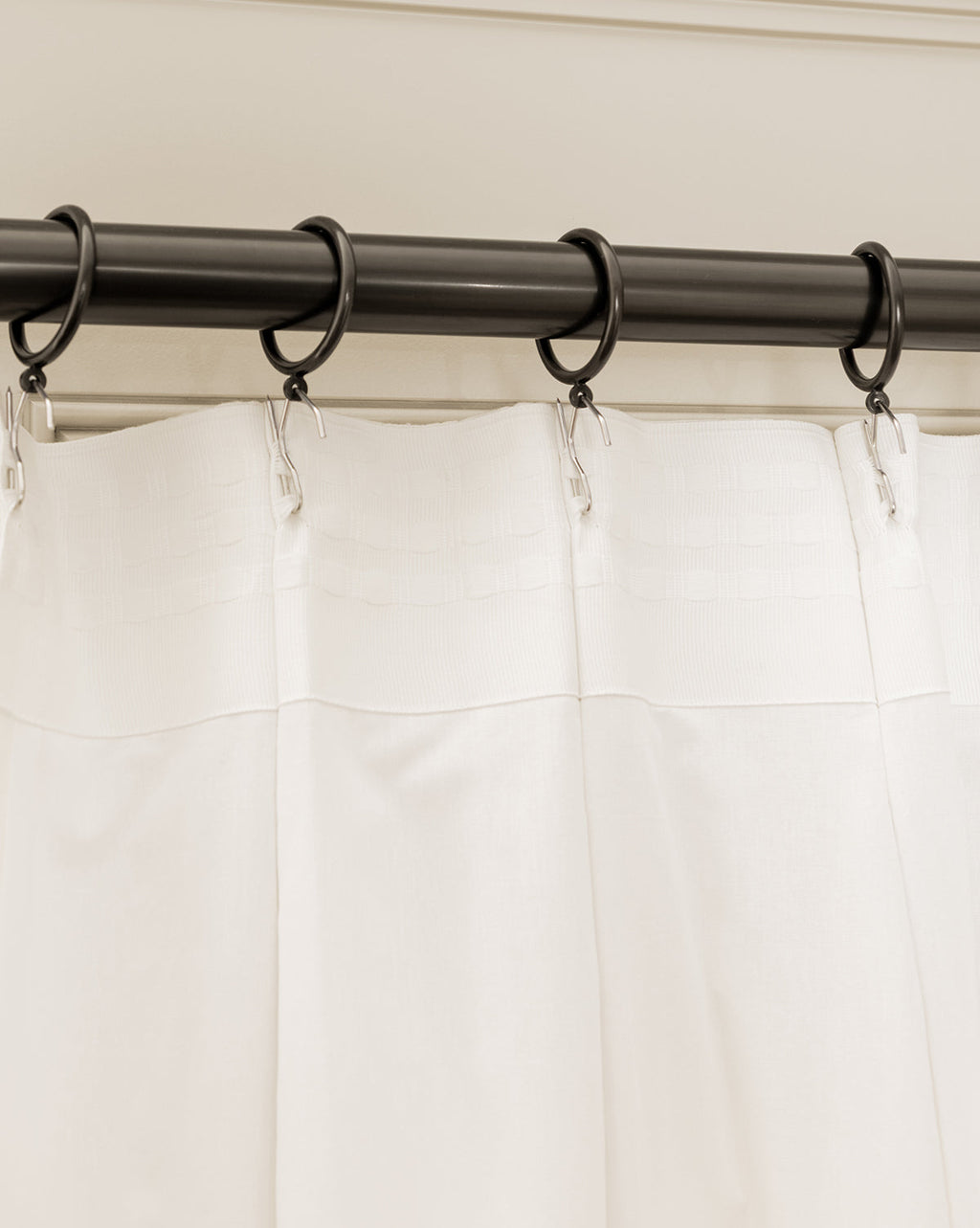 McGee & Co - Teller Cream Belgian Linen Pinch Pleat Drapery Panel