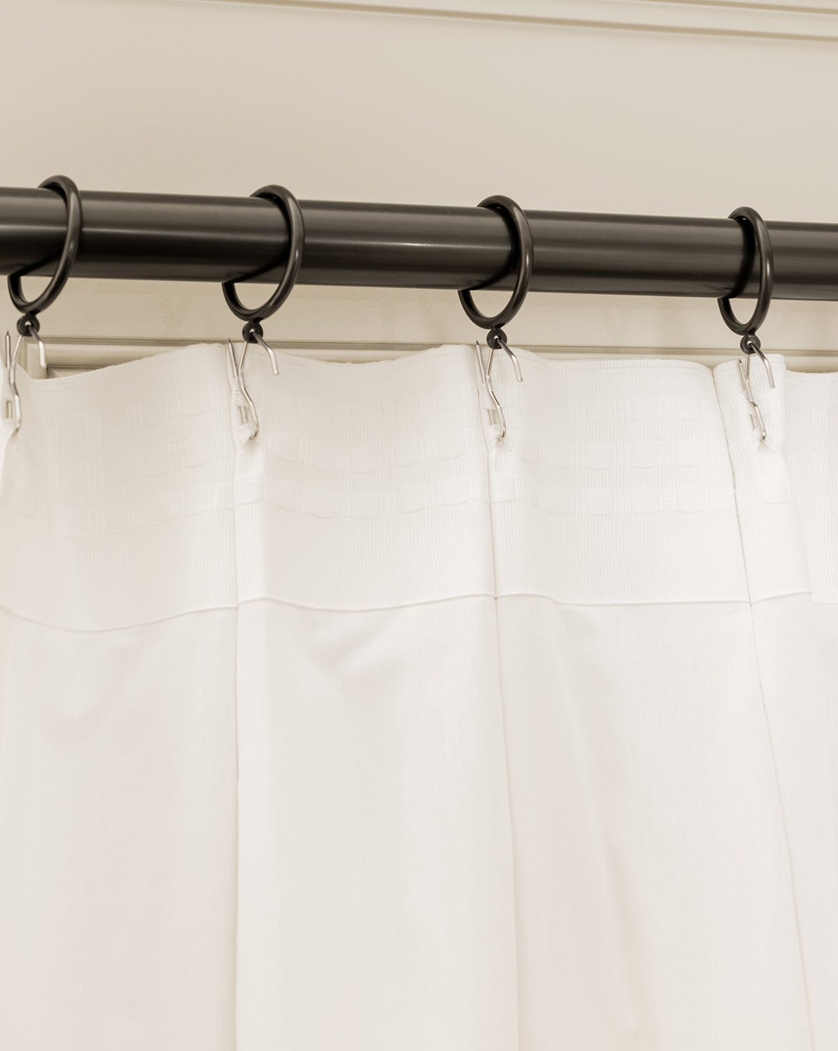 McGee & Co - Teller Cream Belgian Linen Pinch Pleat Drapery Panel