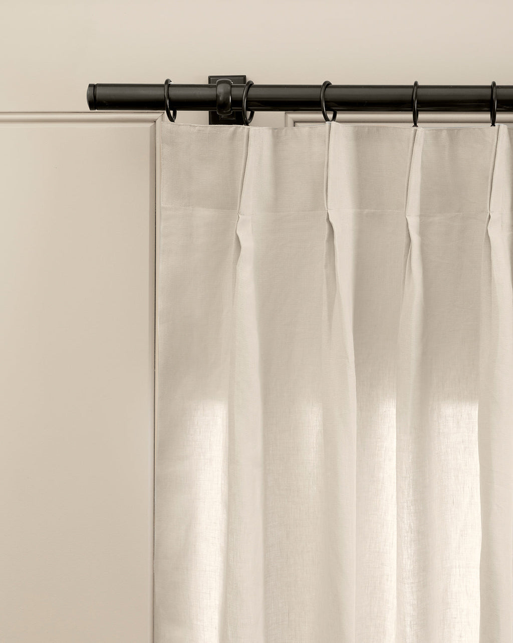 McGee & Co - Teller Flax Belgian Linen Pinch Pleat Drapery Panel
