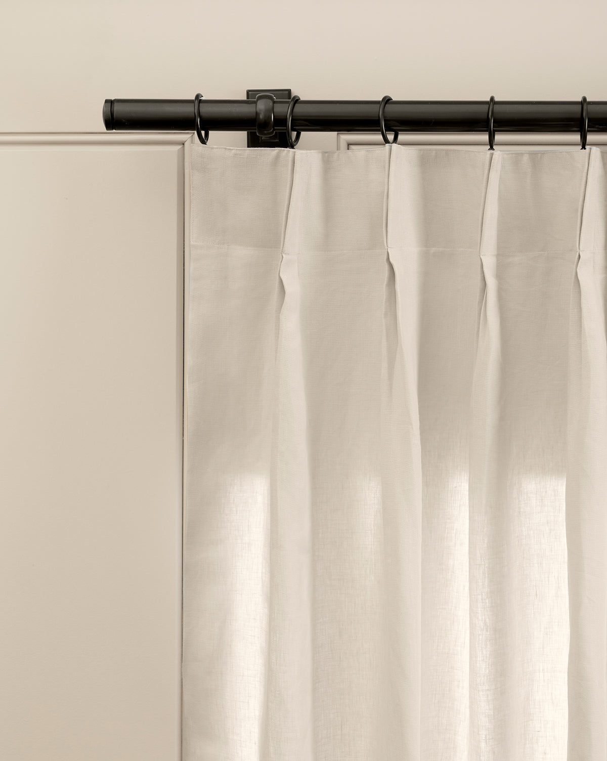McGee & Co - Teller Flax Belgian Linen Pinch Pleat Drapery Panel