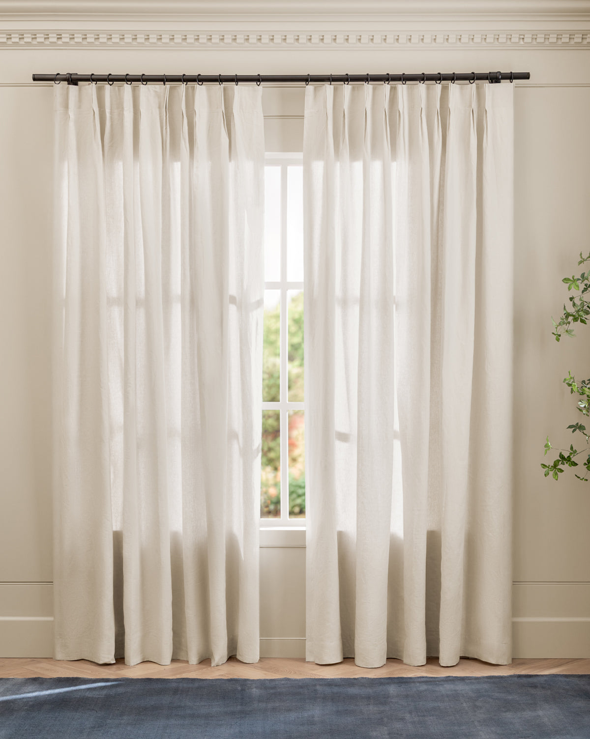 McGee & Co - Teller Flax Belgian Linen Pinch Pleat Drapery Panel