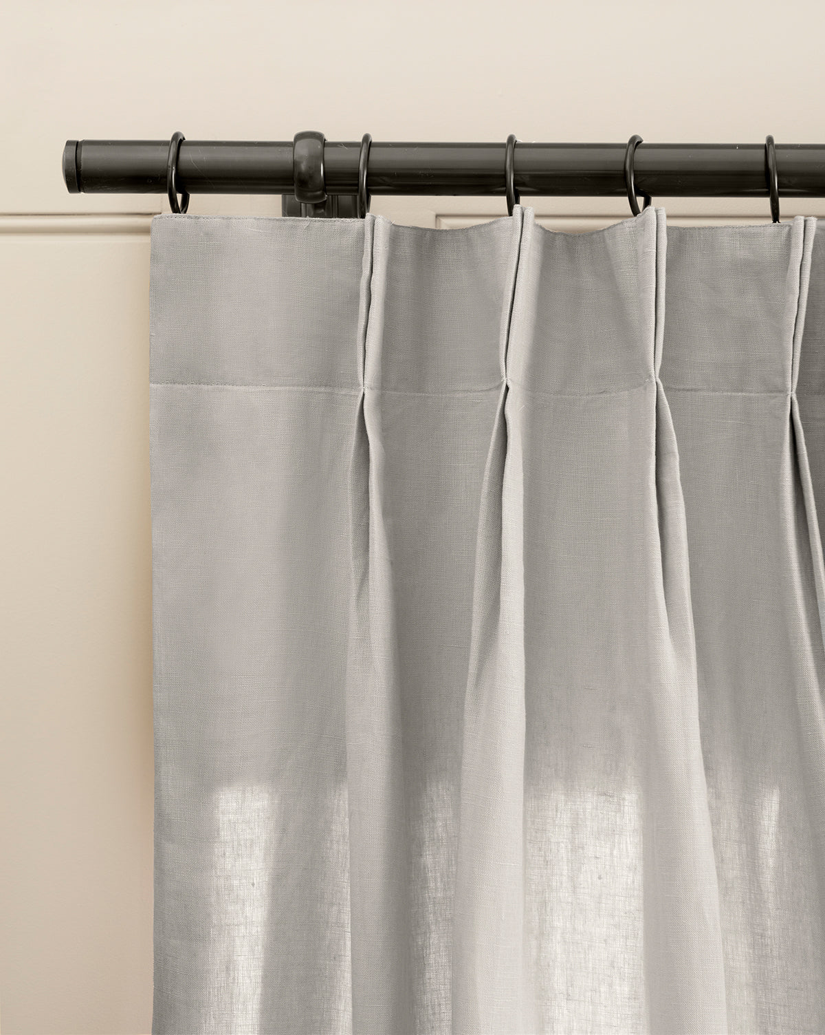 McGee & Co - Teller Mist Belgian Linen Pinch Pleat Drapery Panel