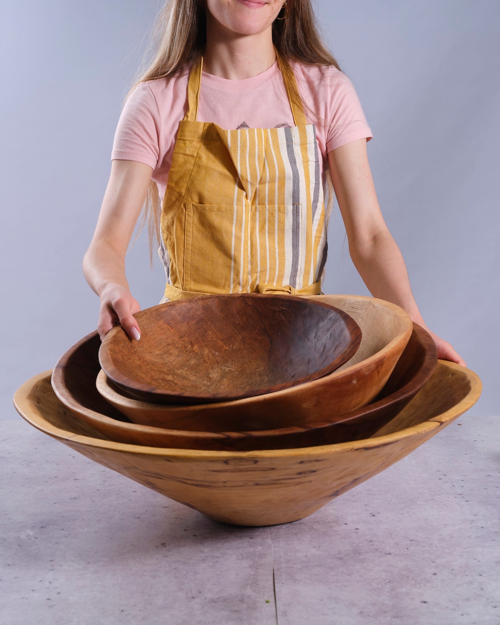 Terra Klay - XXL 24 inch Classic Round Wood Bowl