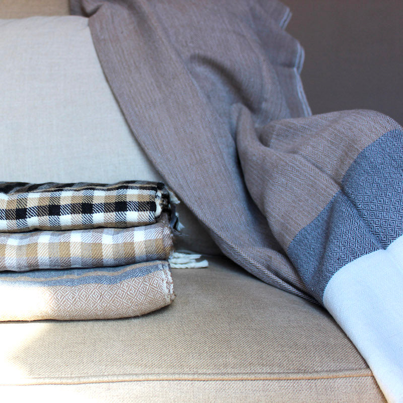 Terra Klay - Bina Brown Throw Blanket