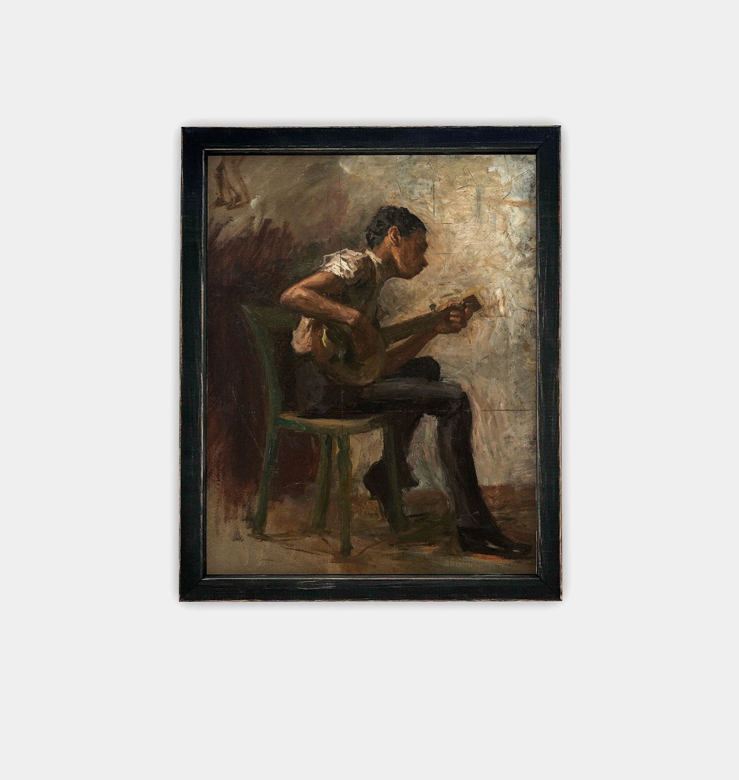 Amber Interiors - The Banjo Player Framed Print