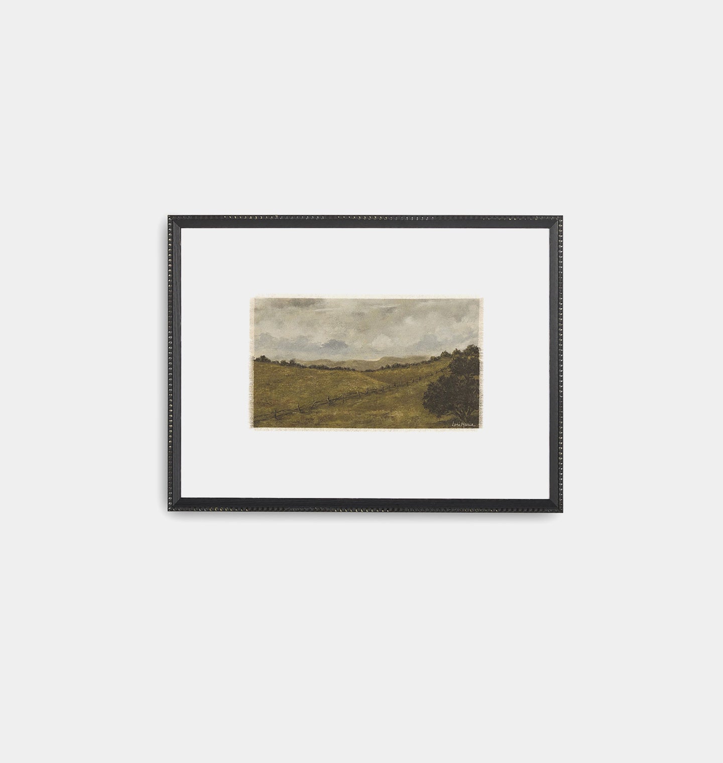 Amber Interiors - The Fenceline by Lori Marie Framed Print