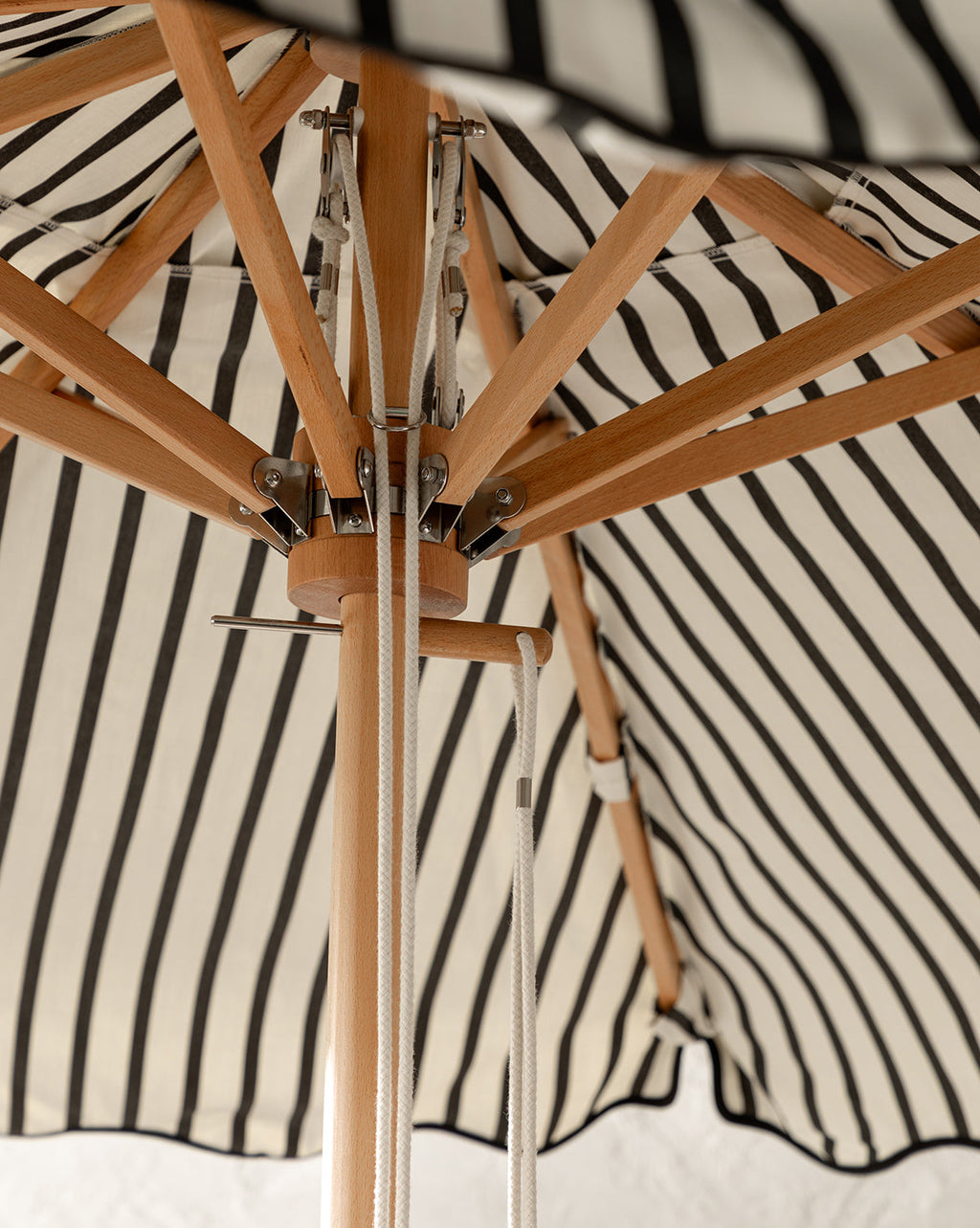 McGee & Co - The Market Umbrella in Monaco Black Stripe