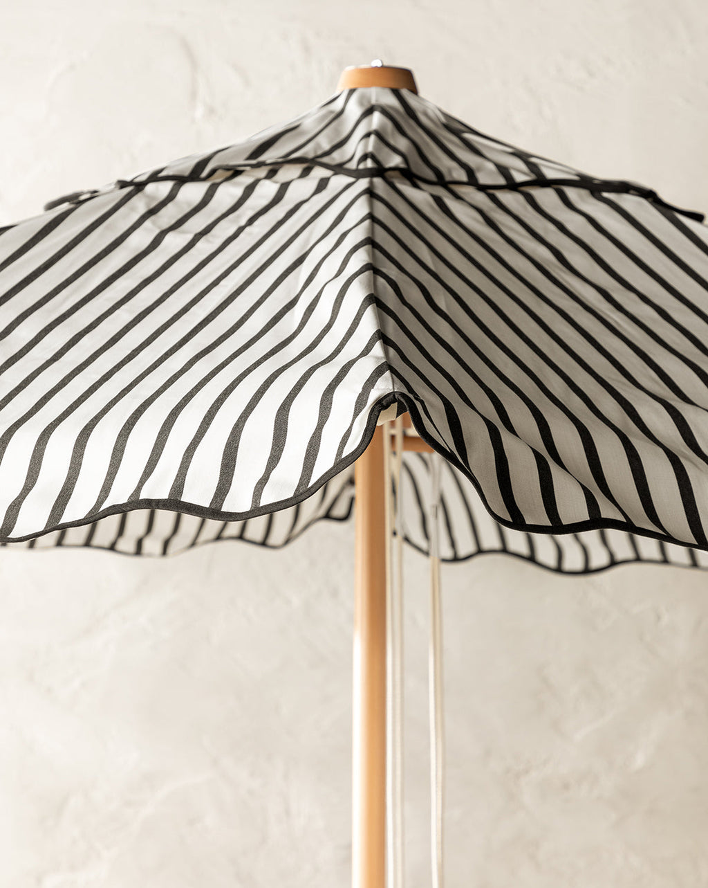 McGee & Co - The Market Umbrella in Monaco Black Stripe