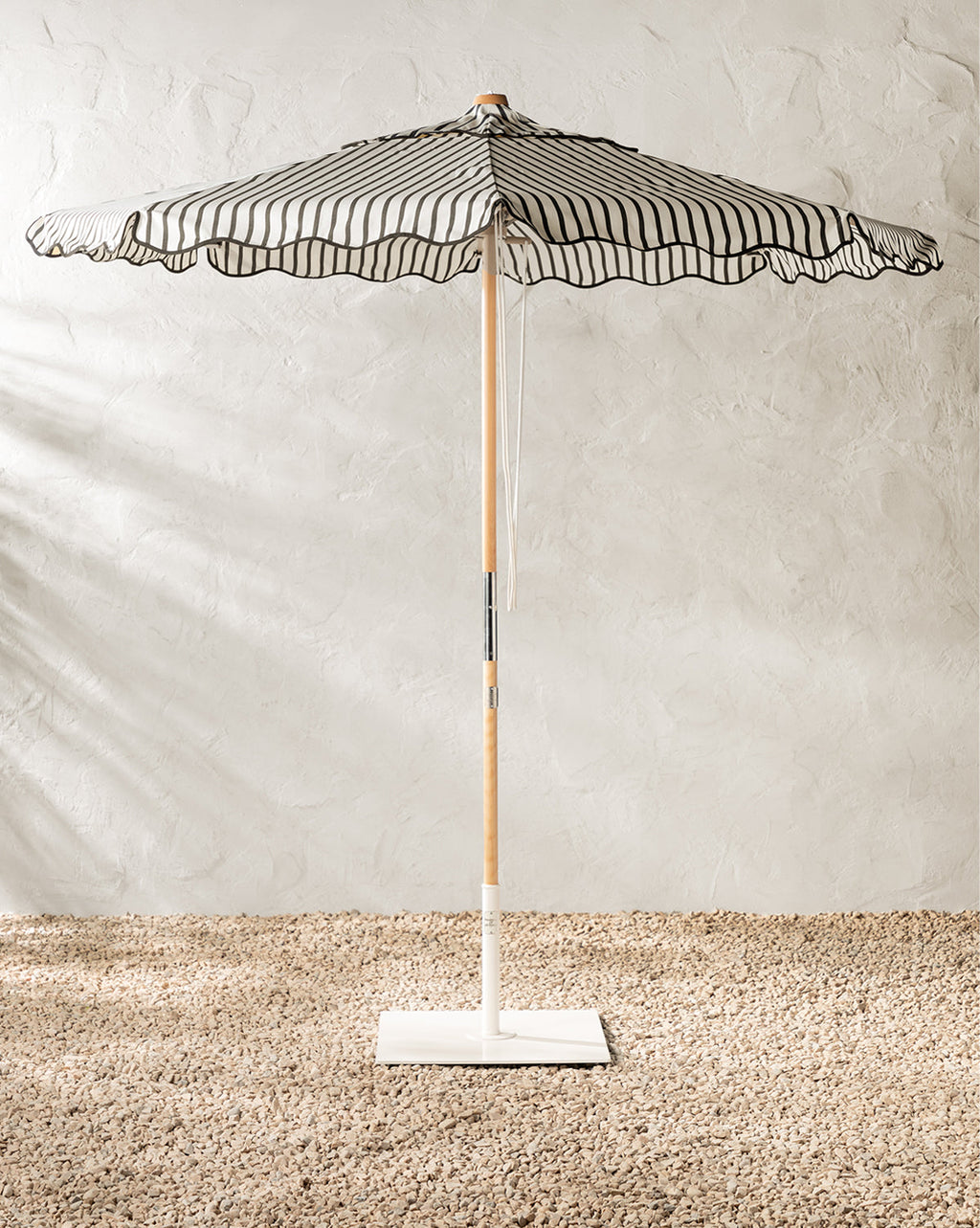 McGee & Co - The Market Umbrella in Monaco Black Stripe