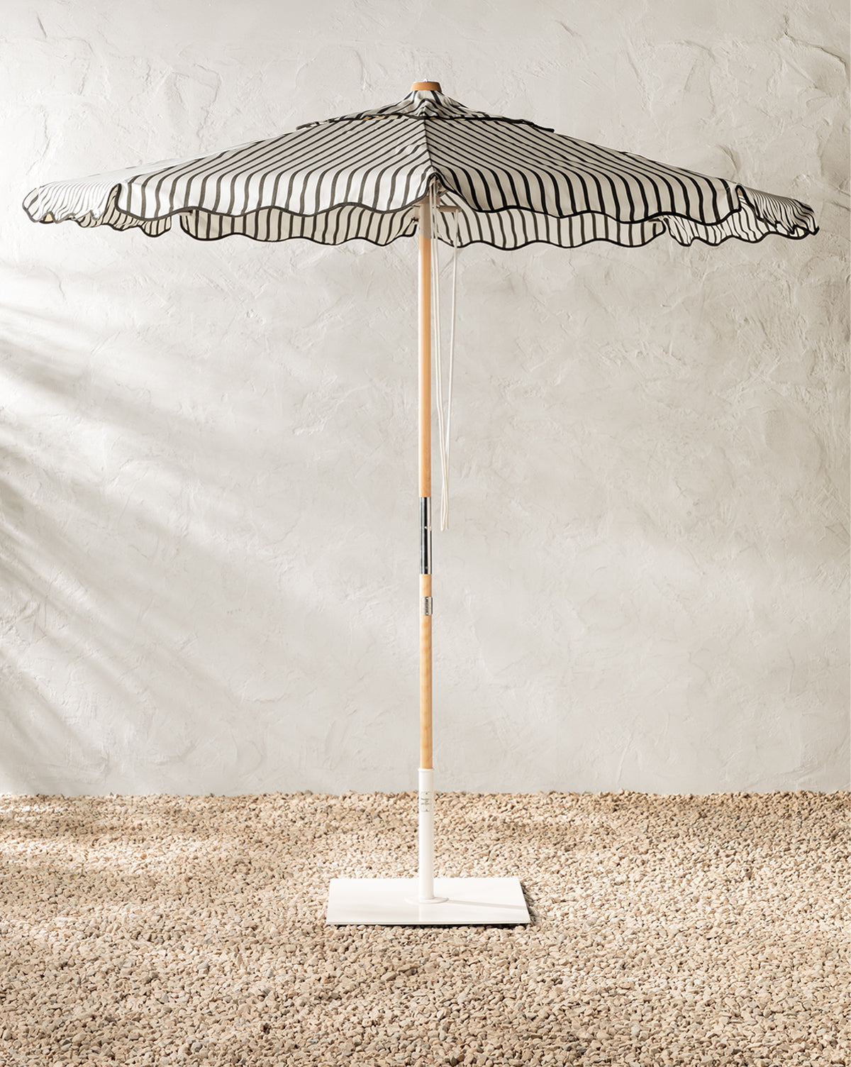 McGee & Co - The Market Umbrella in Monaco Black Stripe
